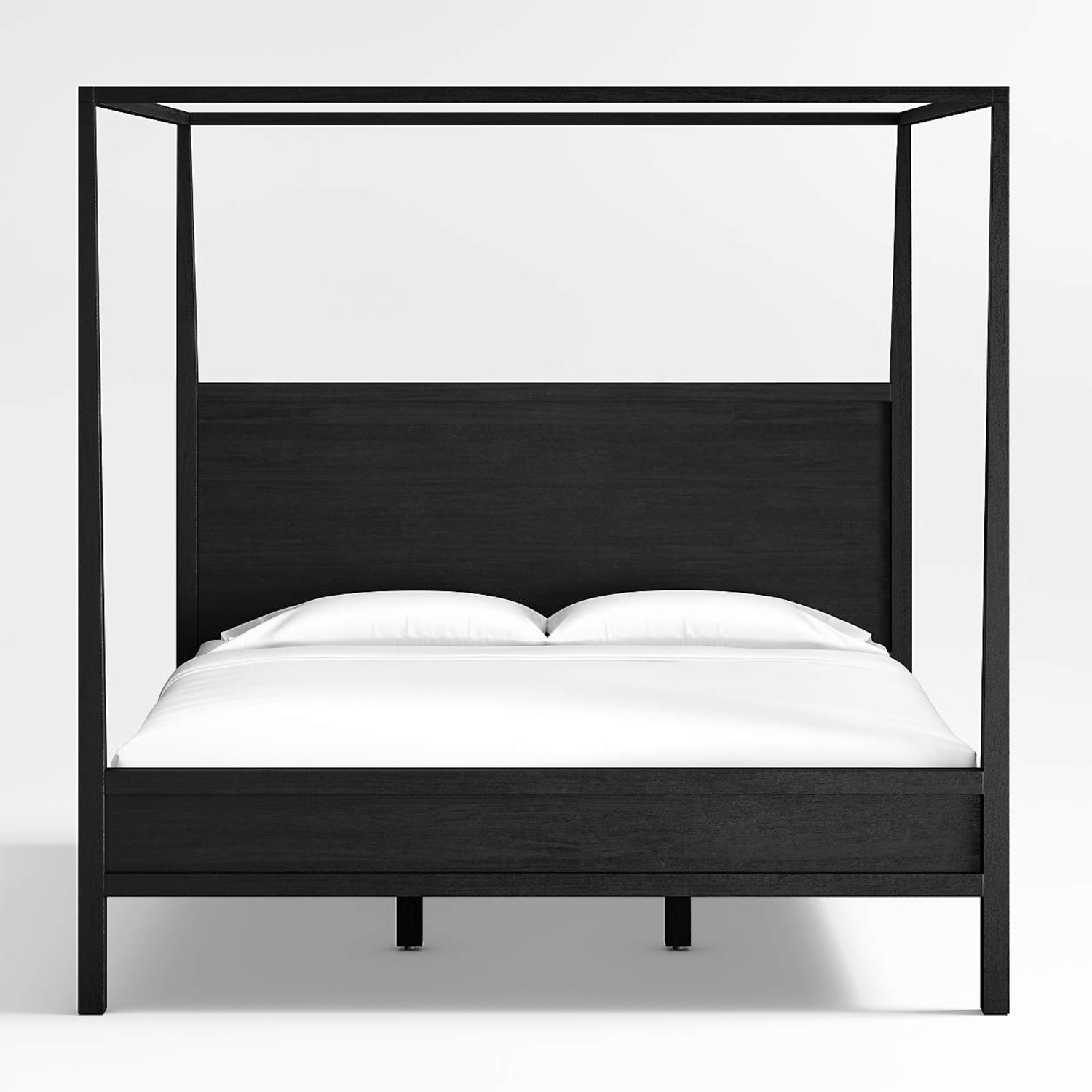 Keane Black Wood King Canopy Bed - image-4