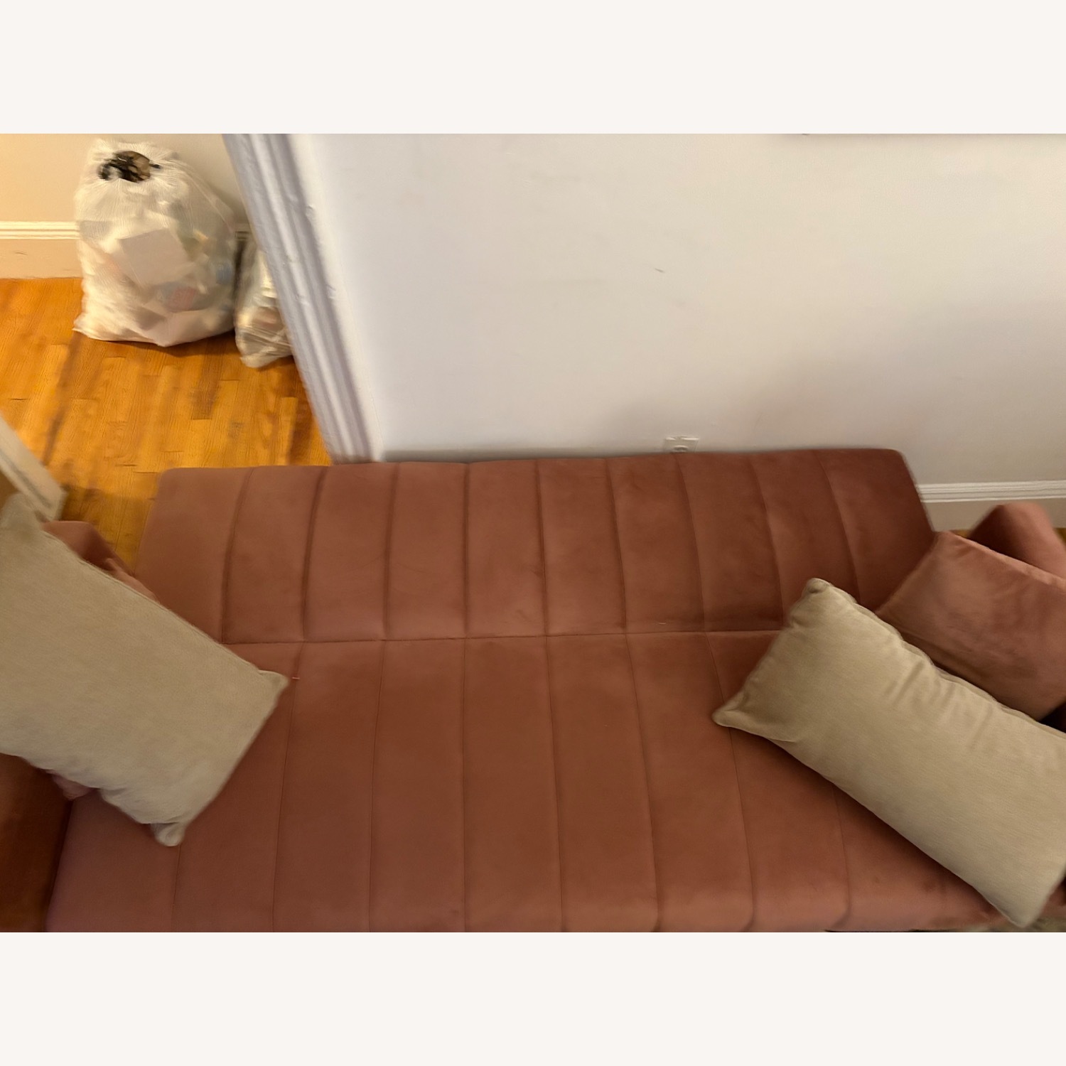 Wayfair Pink Velvet Sleeper Sofa  - image-2