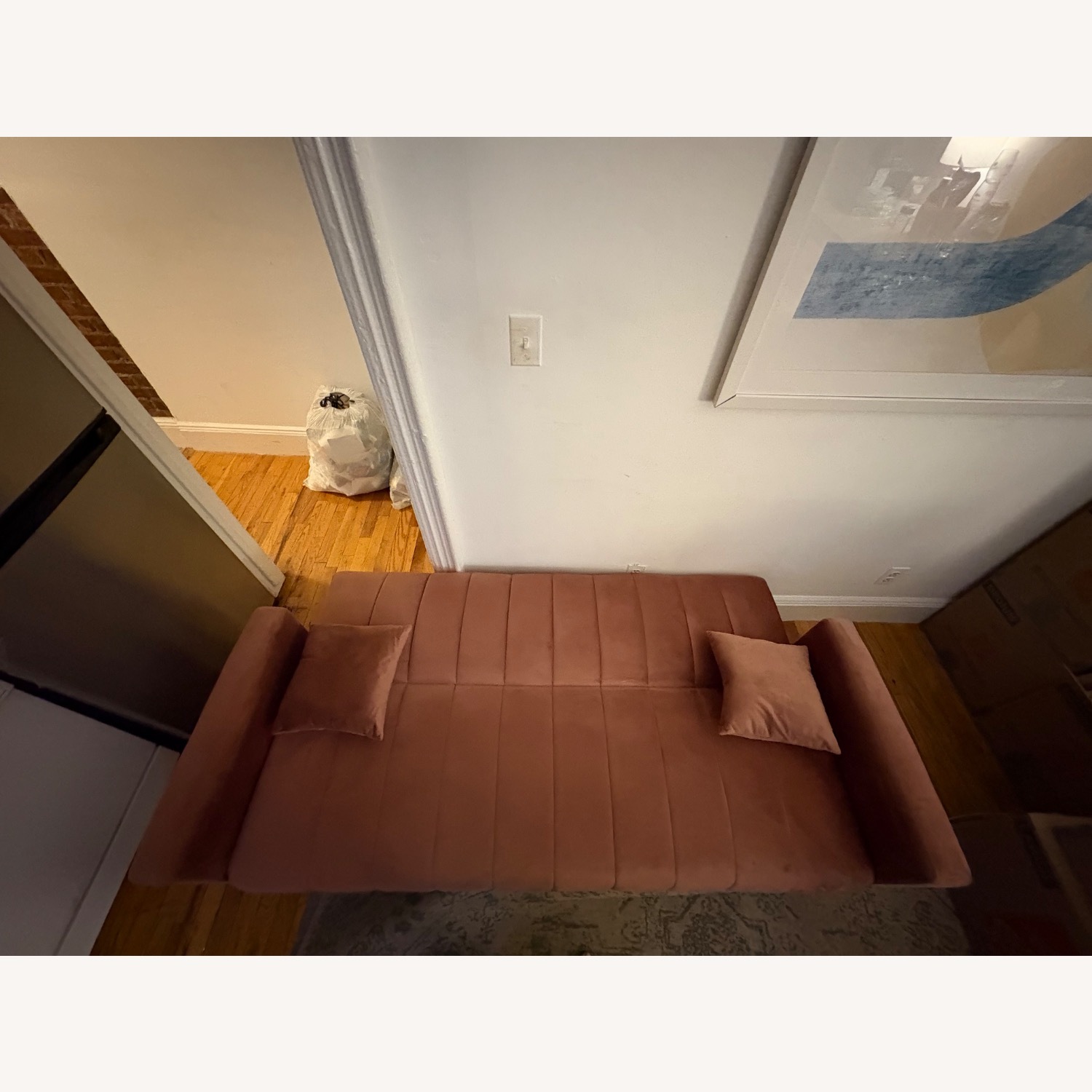 Wayfair Pink Velvet Sleeper Sofa  - image-3
