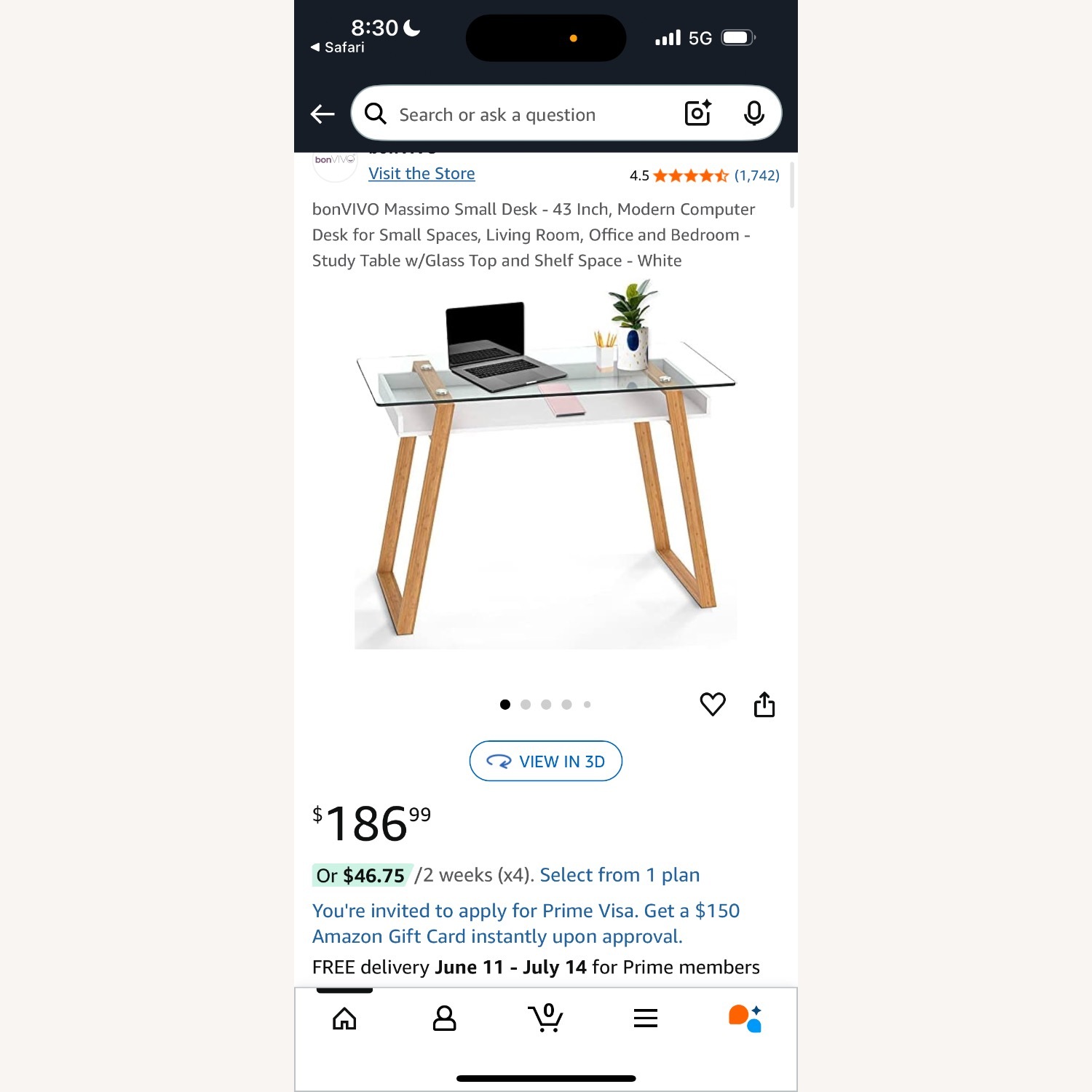bonVIVO Massimo Small Desk - image-4