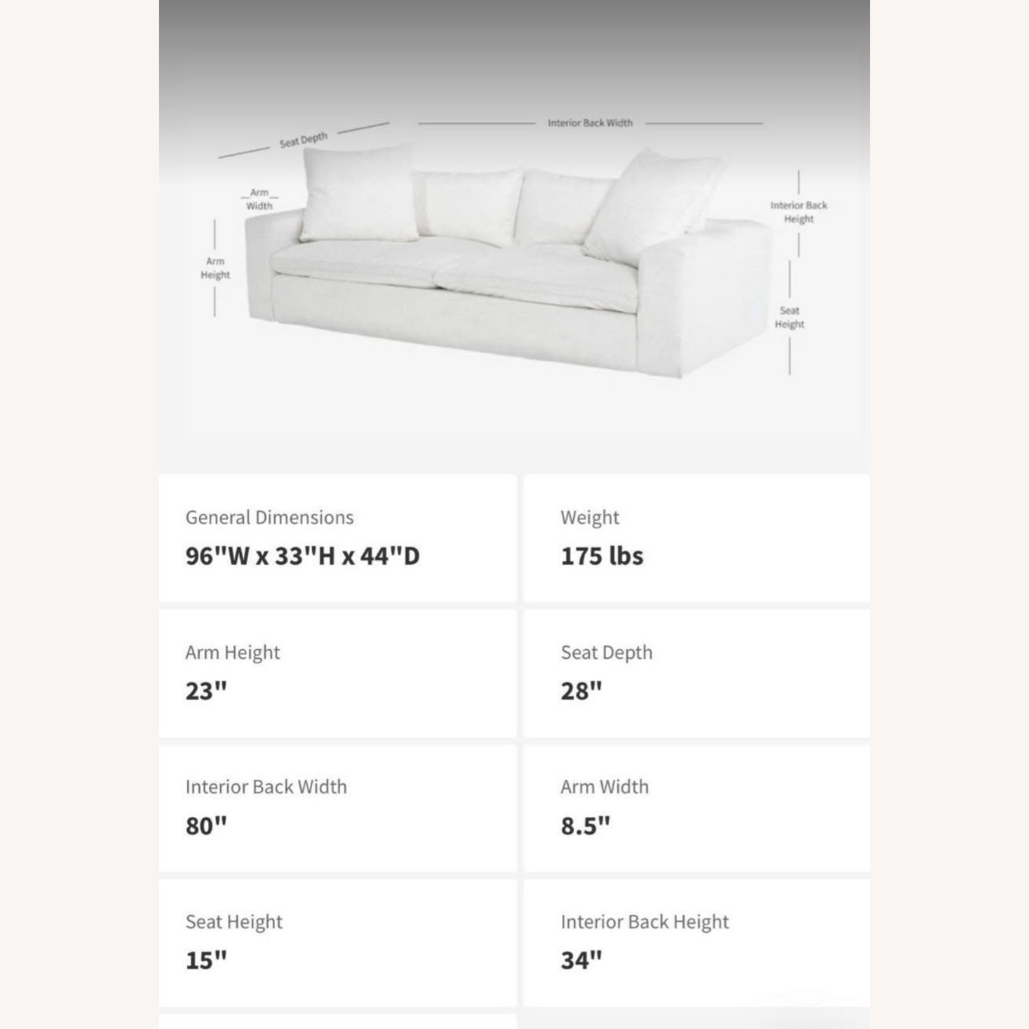 Living Spaces Utopia Sofa - image-3