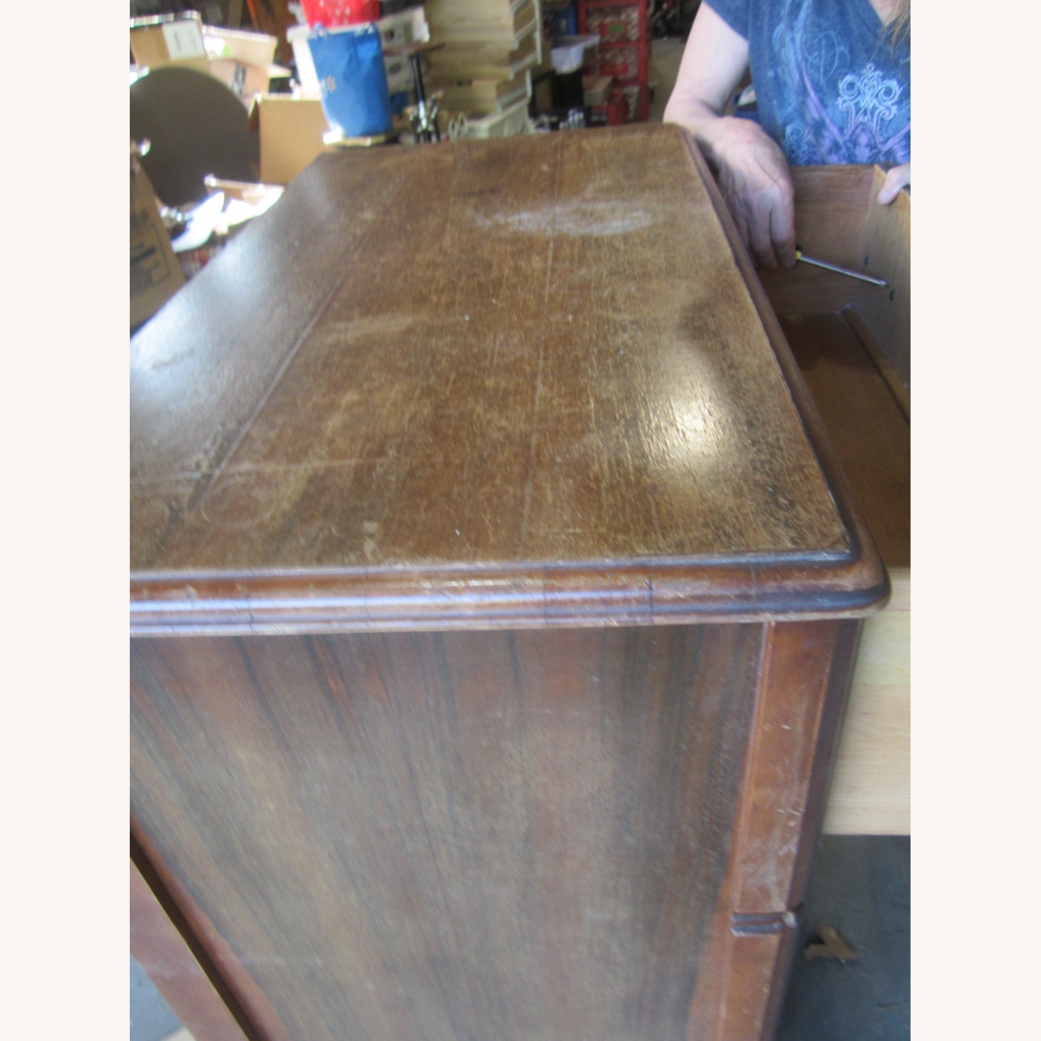 VTG Gentlements Dresser Fancy Top Drawer Front - image-9