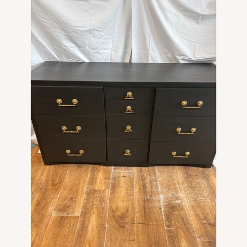 Used Black Tie 10 Draw Black Dresser for sale on AptDeco