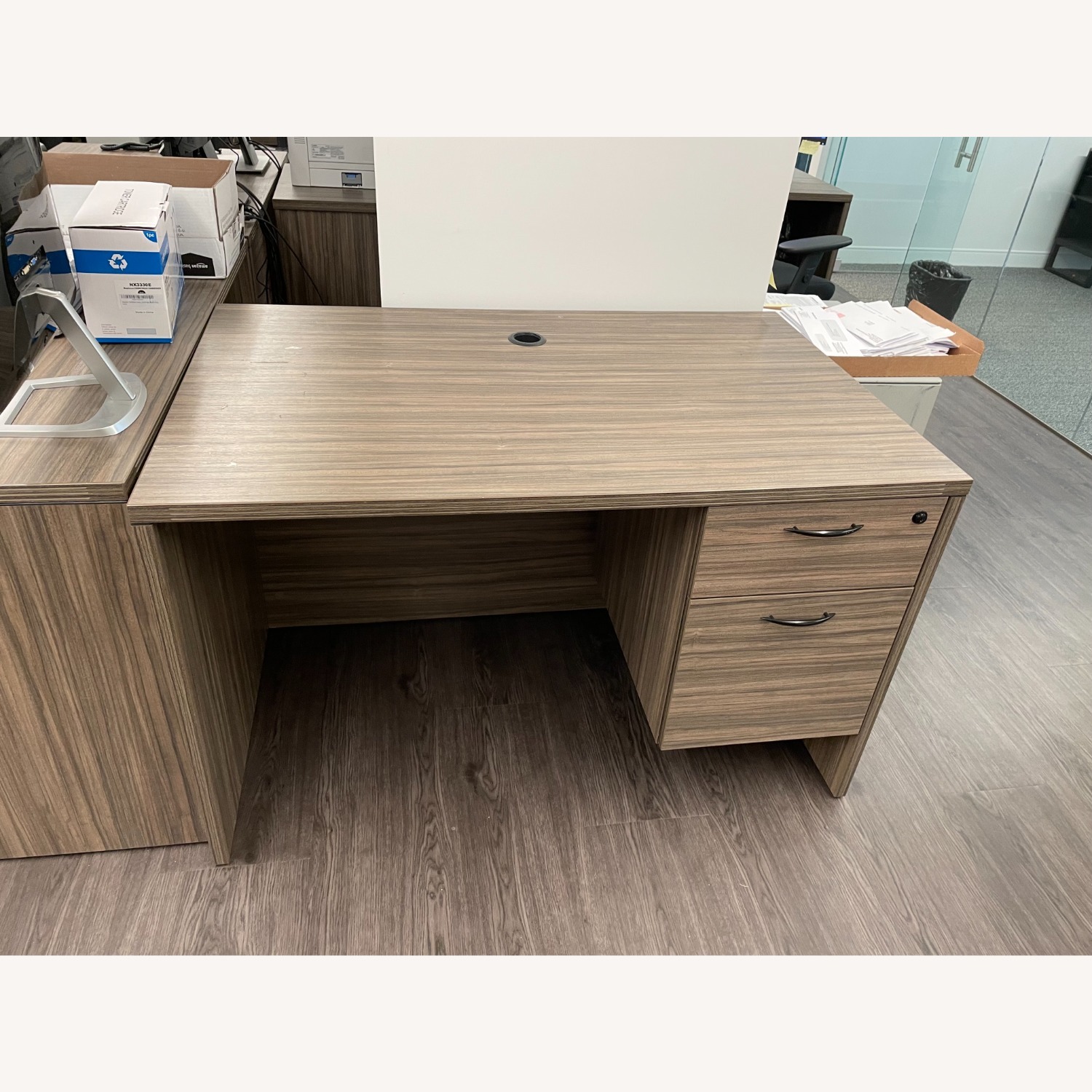 Modern Woodgrain Office Desk - image-1