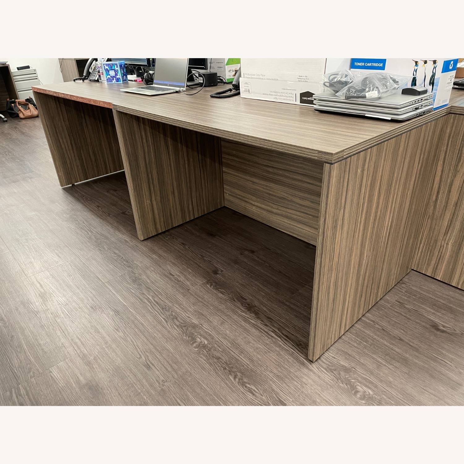 Modern Woodgrain Office Desk - image-2