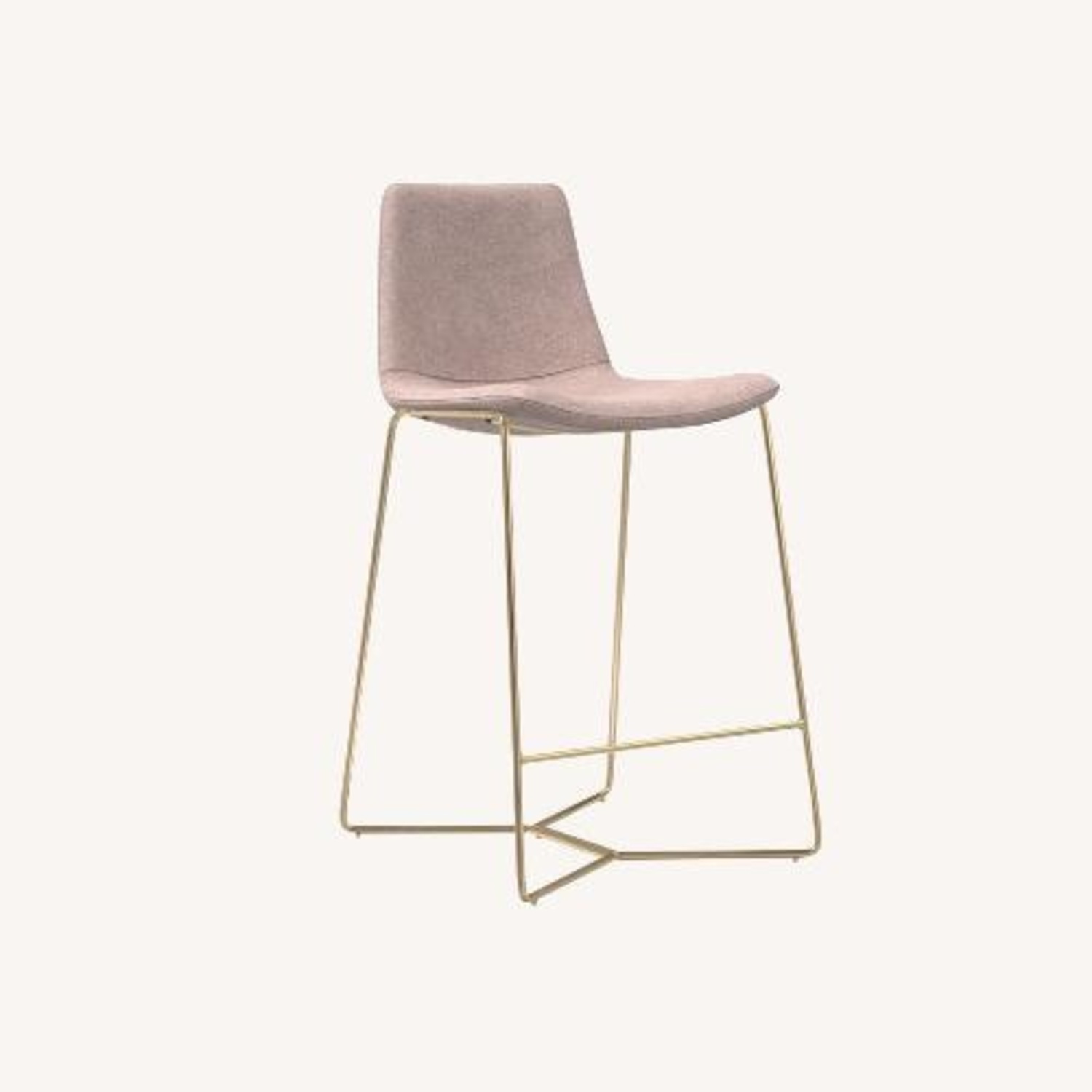 West Elm Pink and Gold stools - image-0
