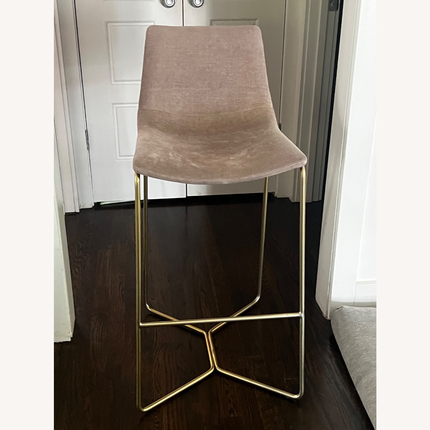 West Elm Pink and Gold stools - image-2