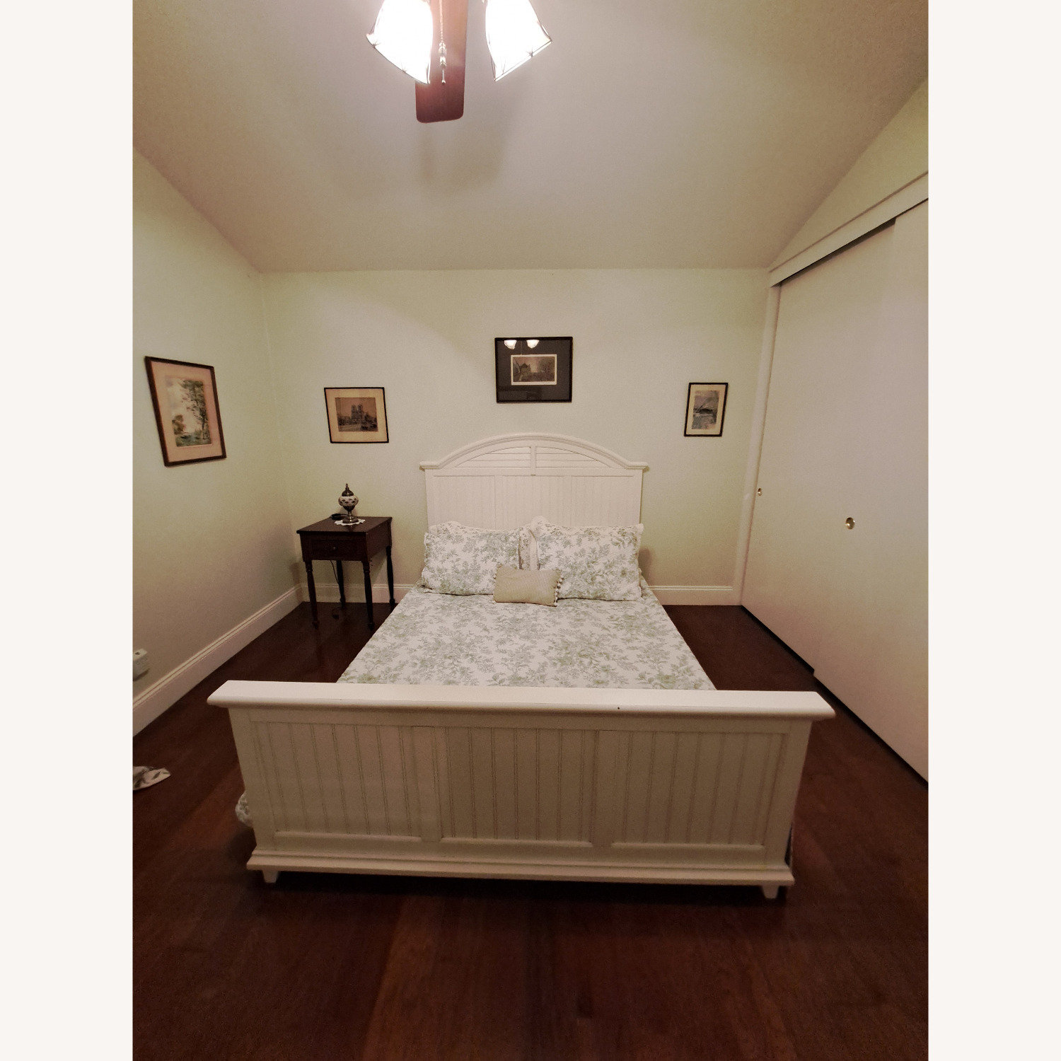 White Queen Headboard Footboard - image-1