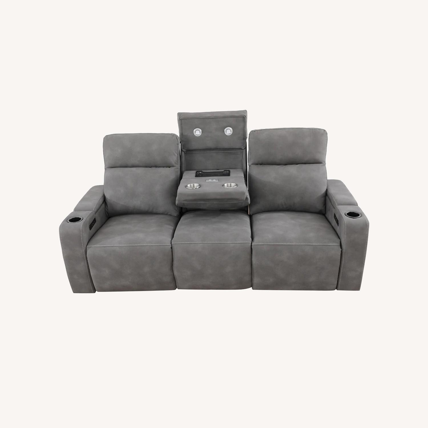 Grey Zero Gravity Power Sofa - image-0