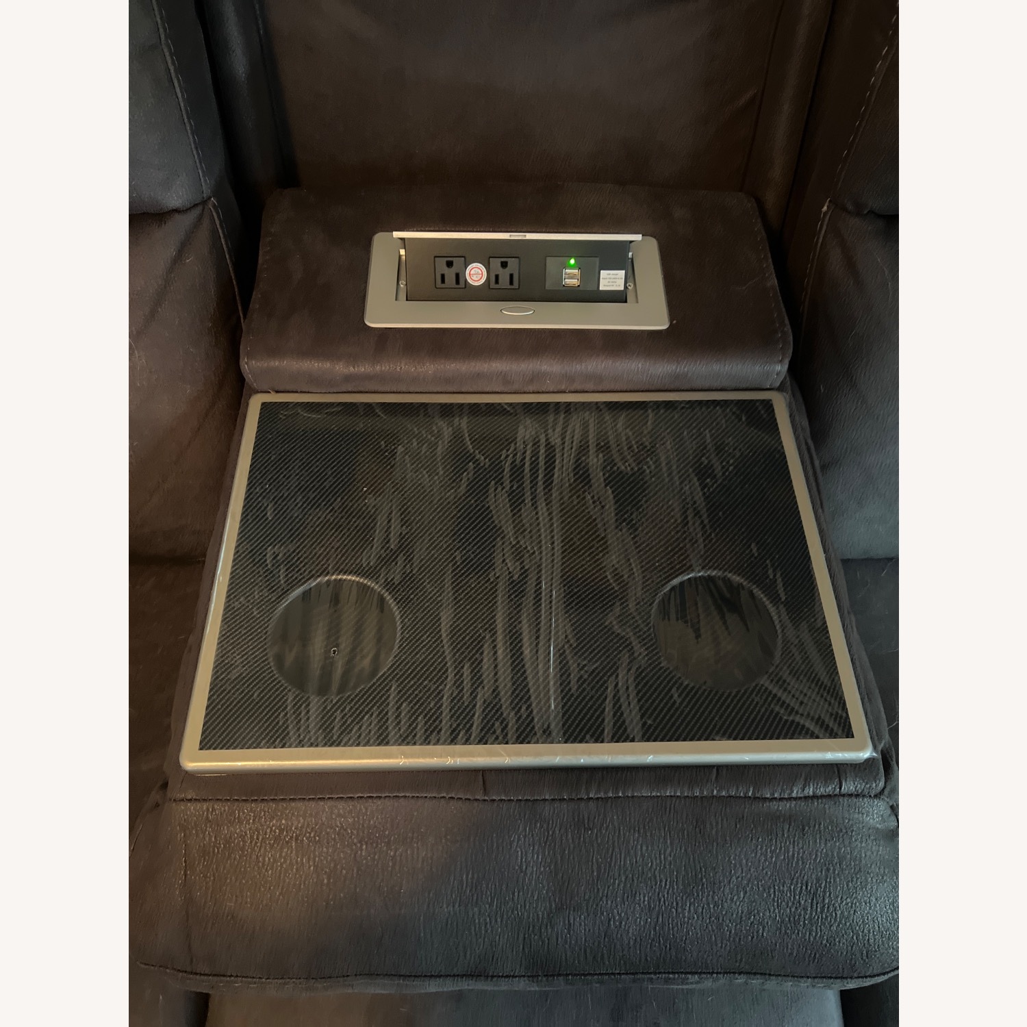 Grey Zero Gravity Power Sofa - image-6