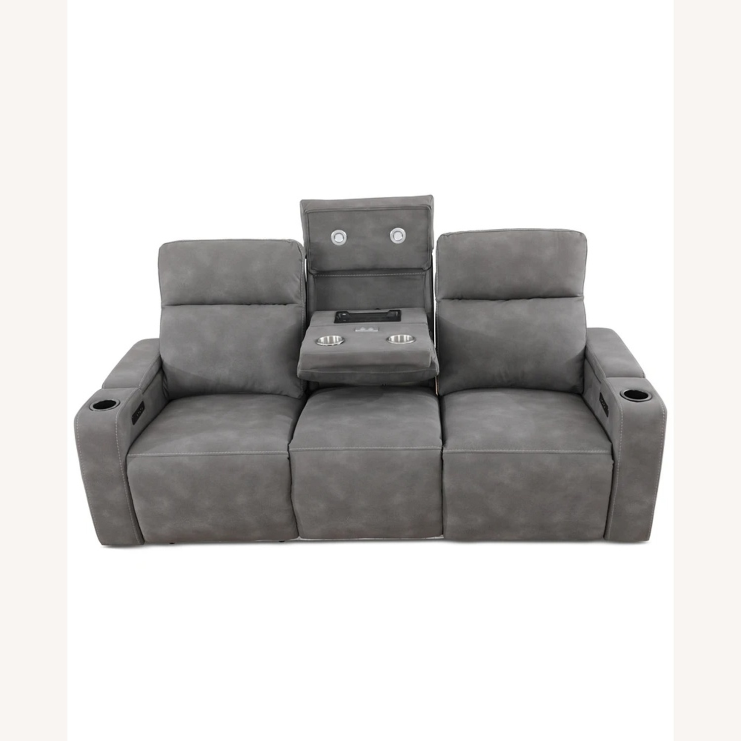 Grey Zero Gravity Power Sofa - image-7