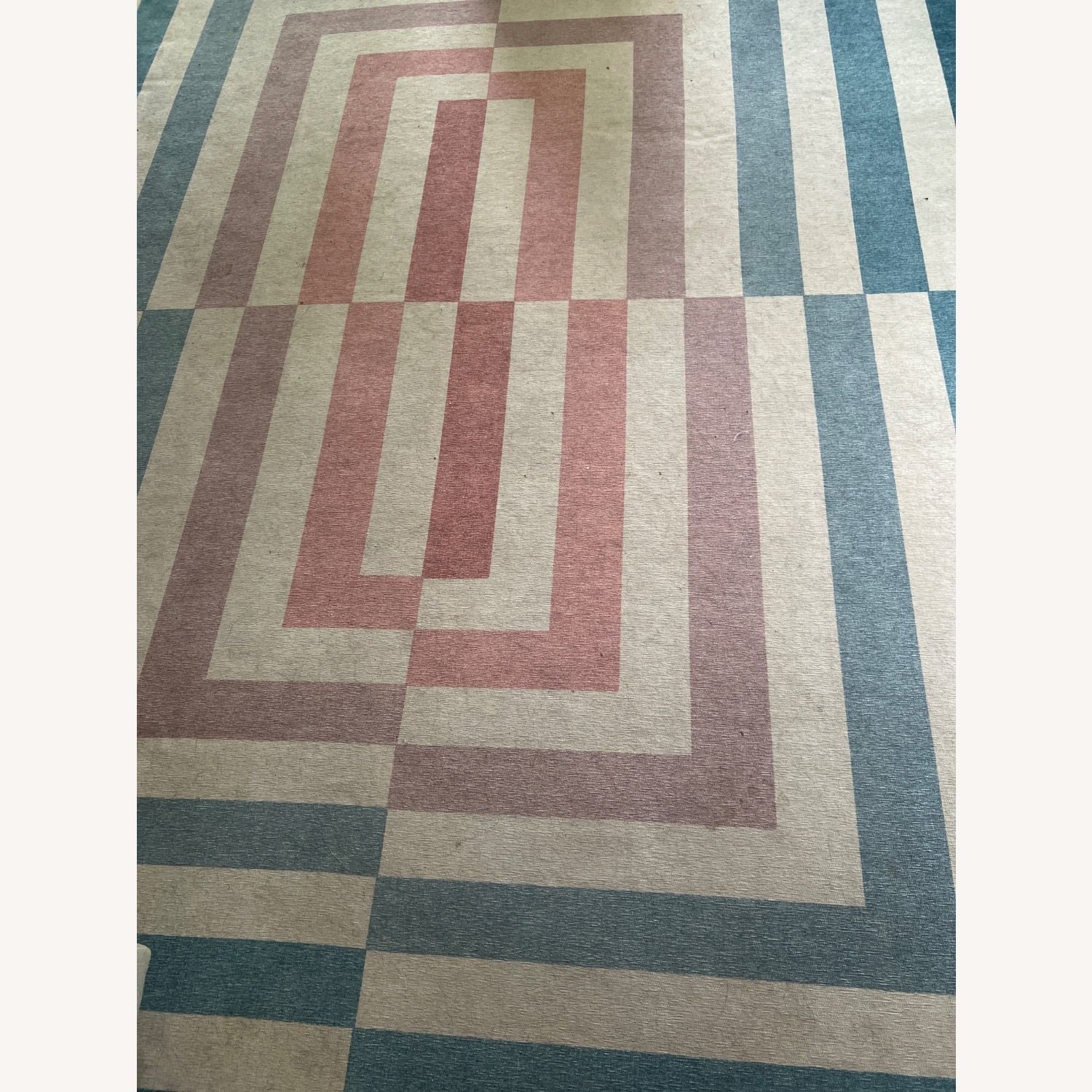 Huggable Blue and Pink Patterned Rug - image-2