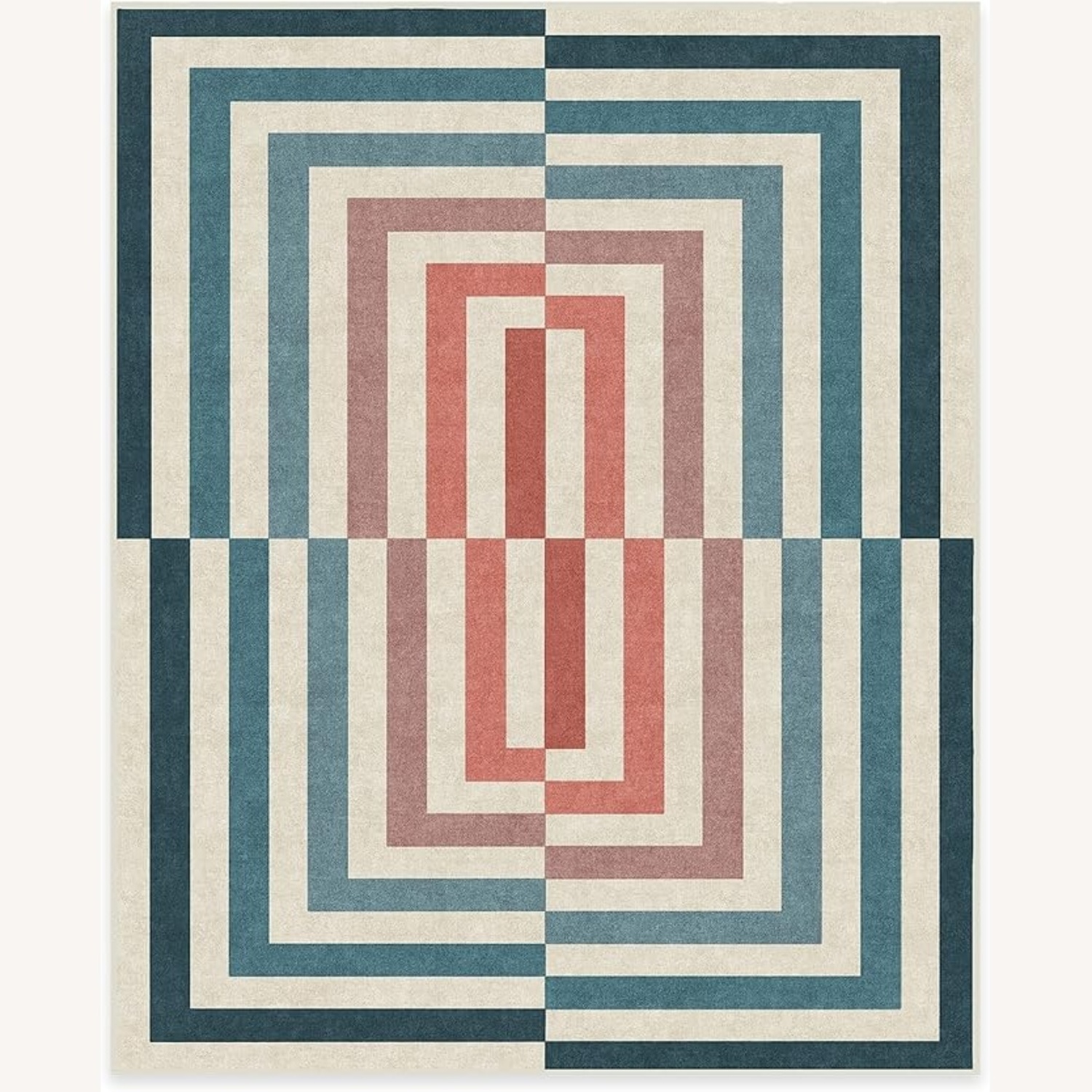 Huggable Blue and Pink Patterned Rug - image-4
