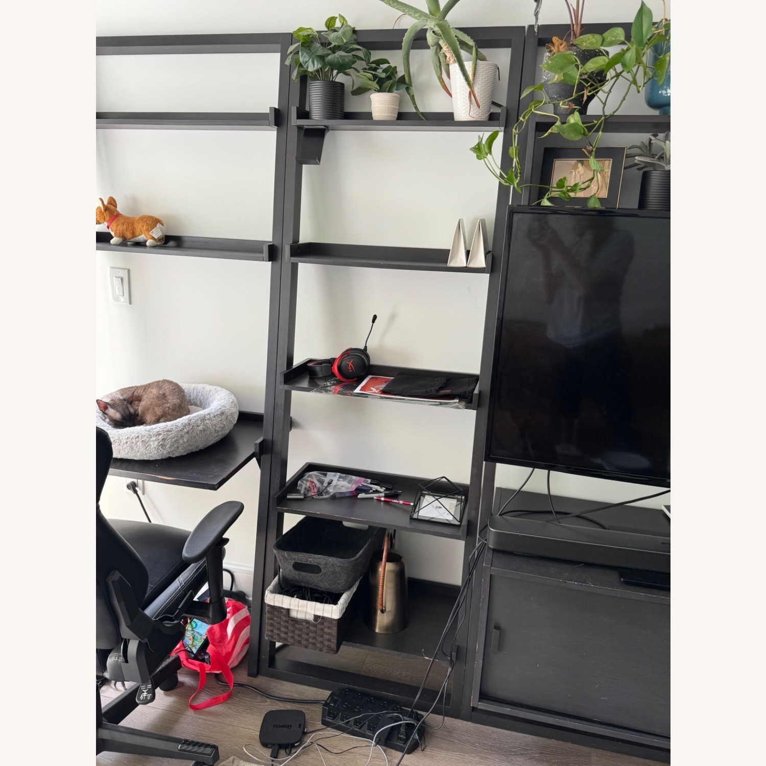 Crate & Barrel Sloane Leaning Bookshelf - image-1