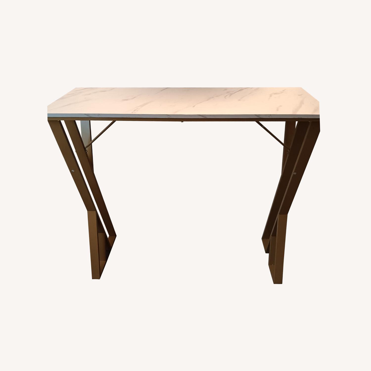 White Marble Bar Table - image-0