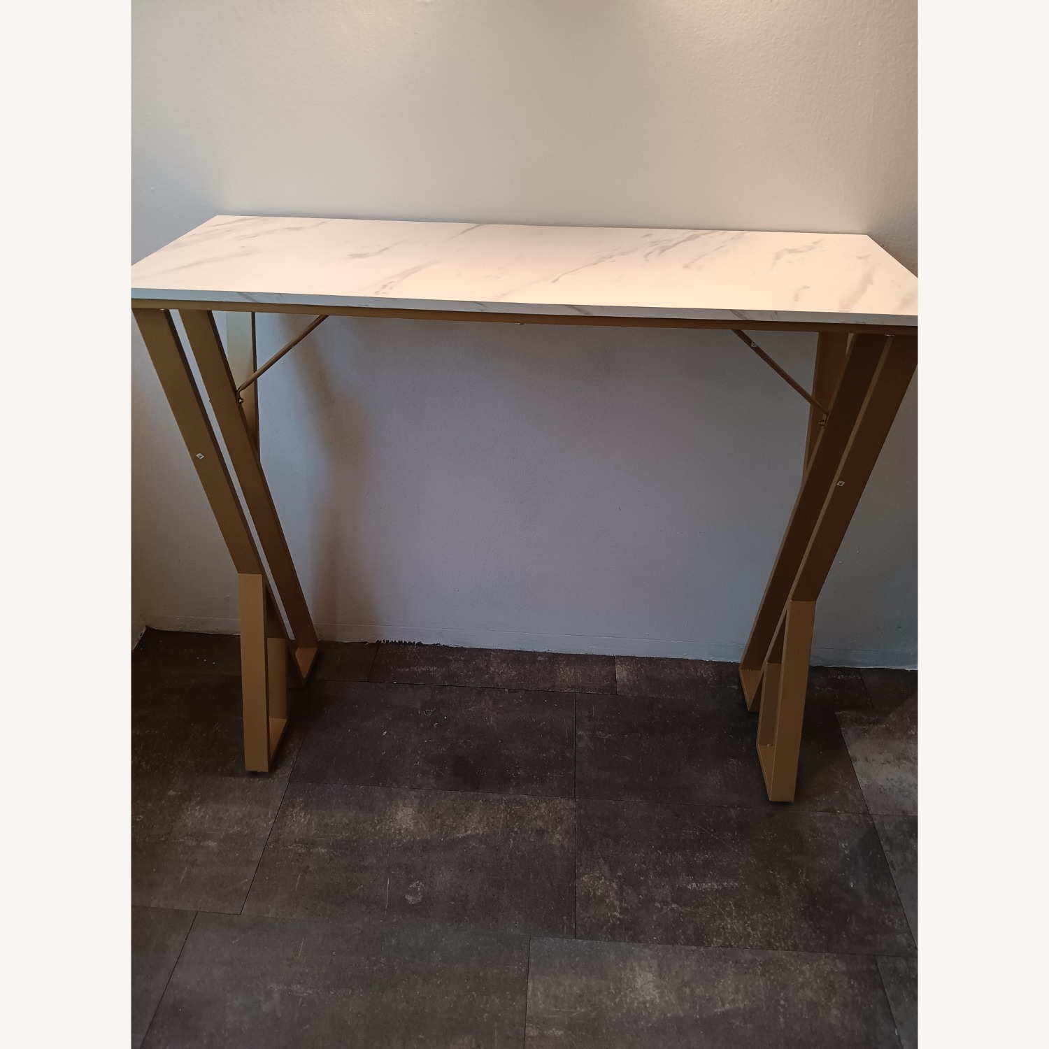 White Marble Bar Table - image-1