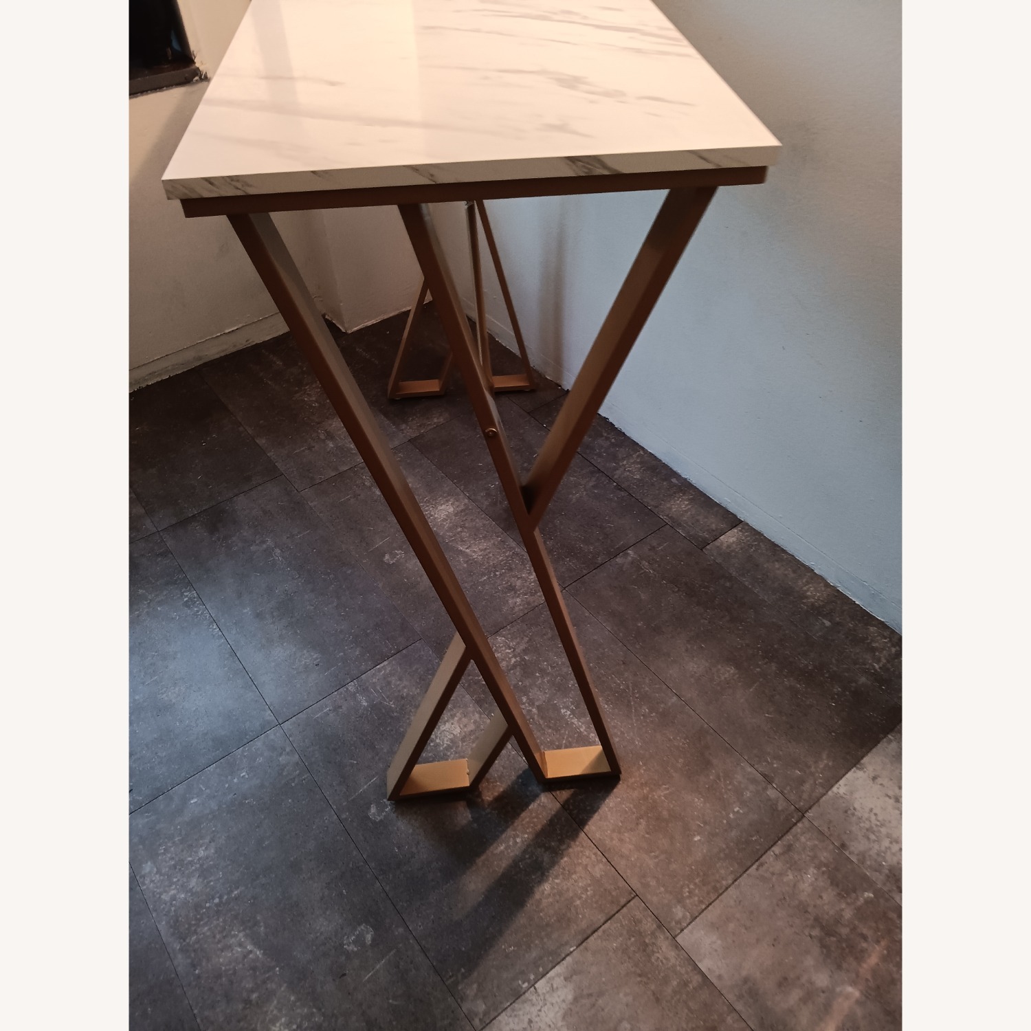 White Marble Bar Table - image-2