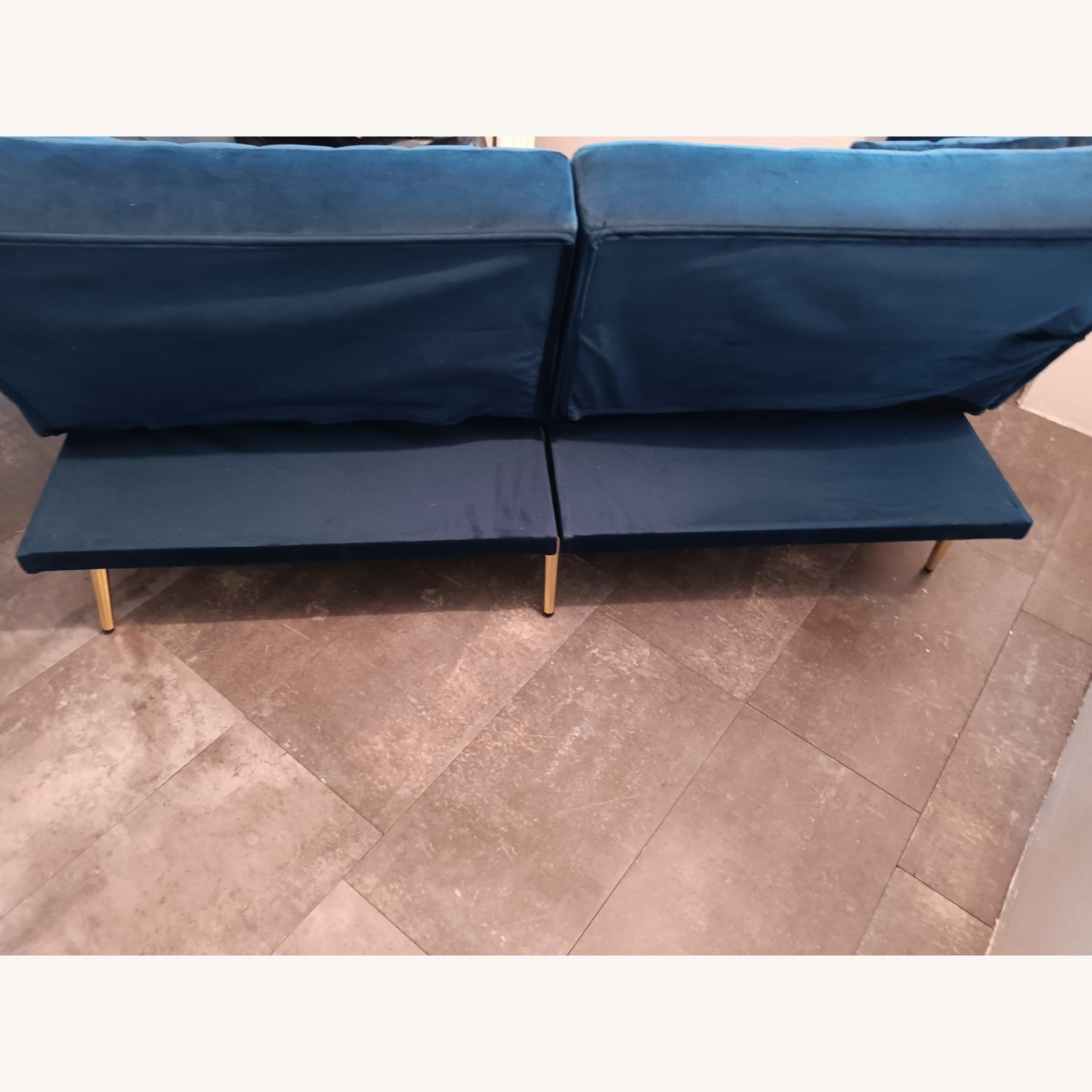 Blue Velvet  Sofa Futon - image-2