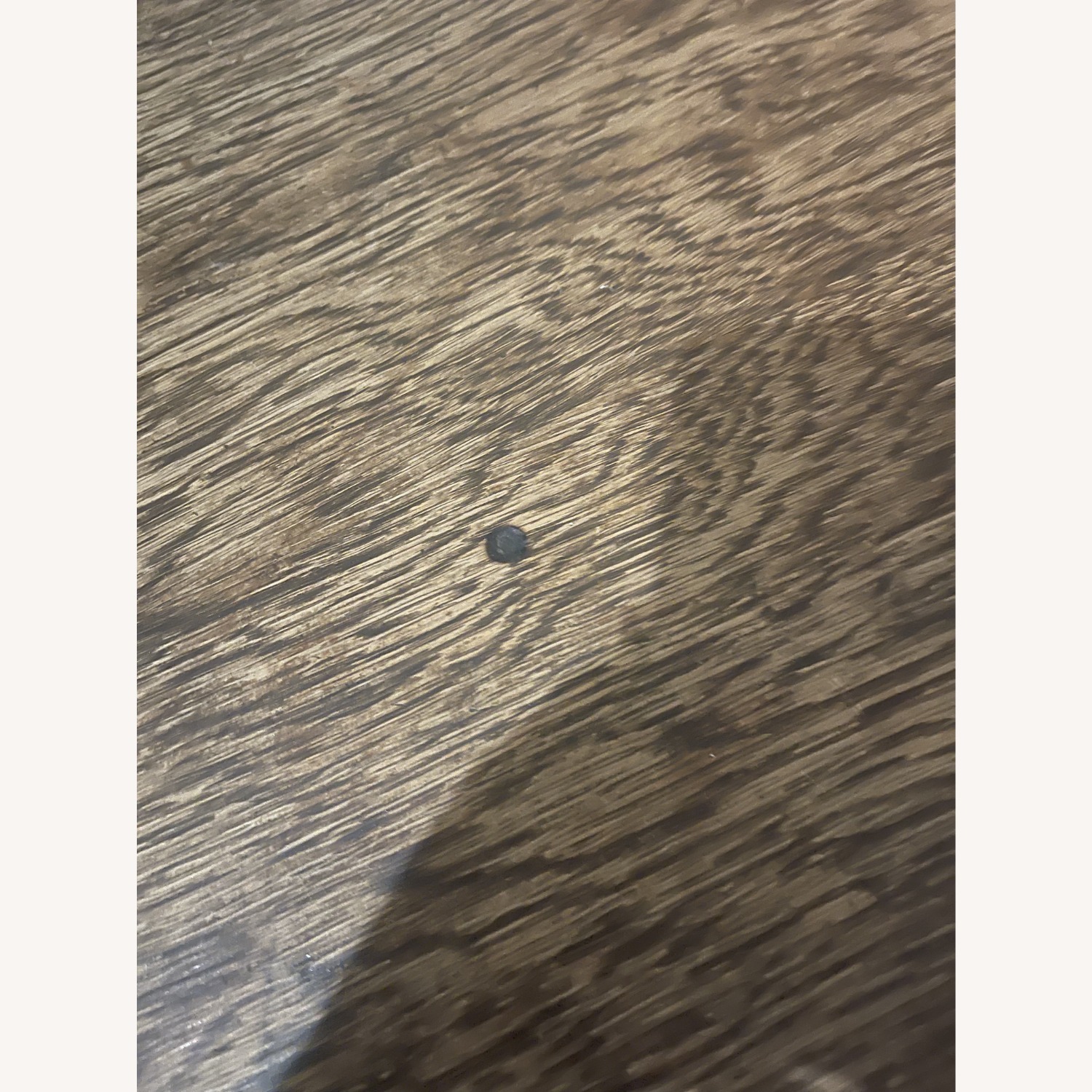 Antique Oak Veneer Round Coffee Table on Wheels - image-3