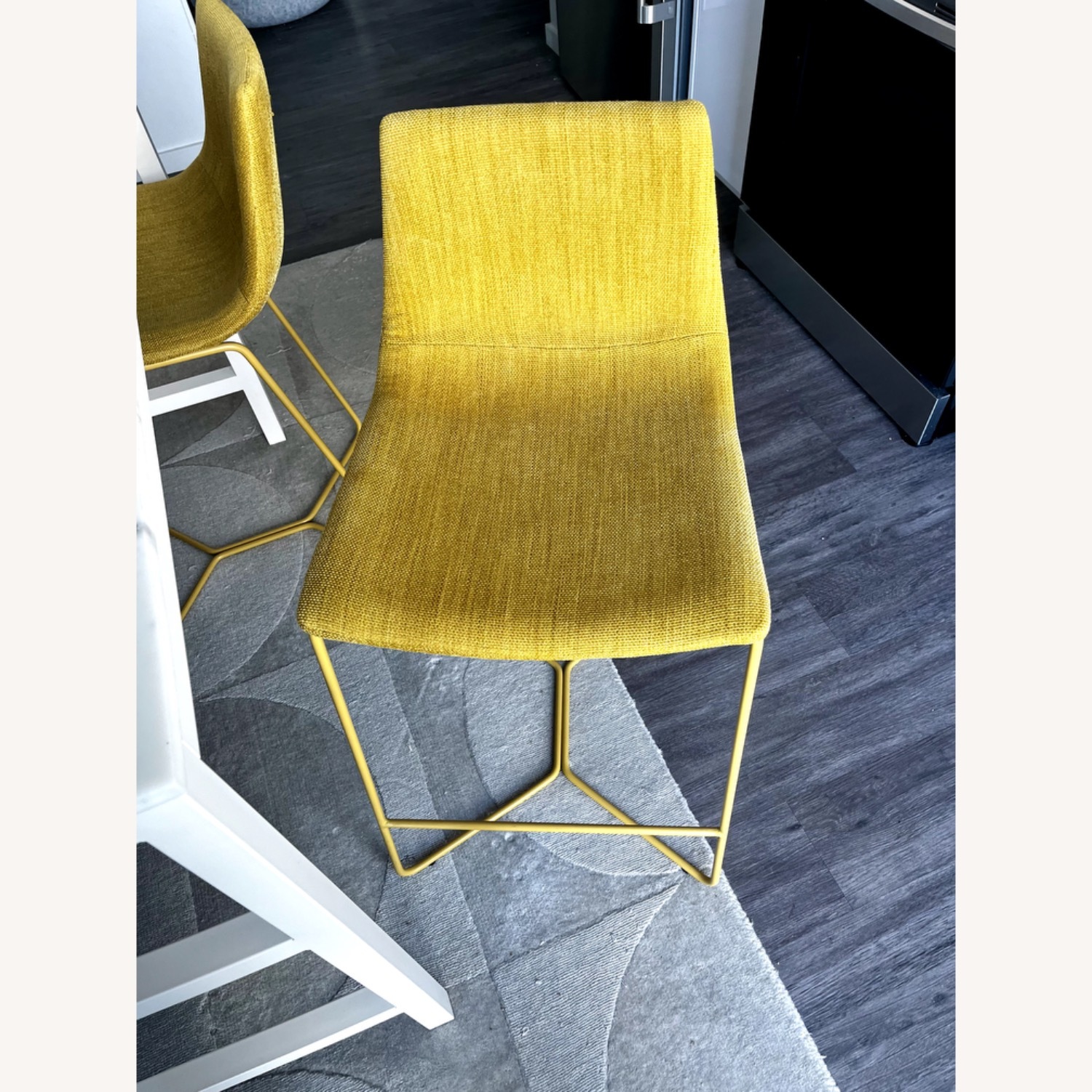 West Elm Slope Upholstered Counter Stools - image-1