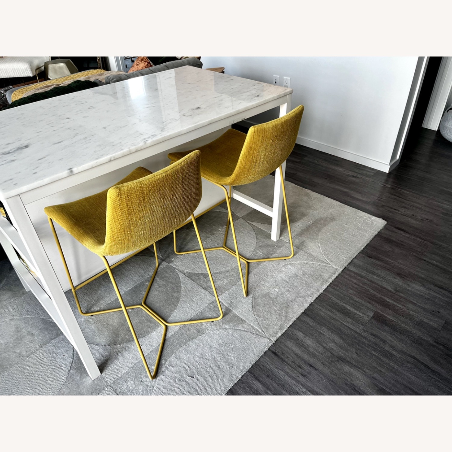 West Elm Slope Upholstered Counter Stools - image-5