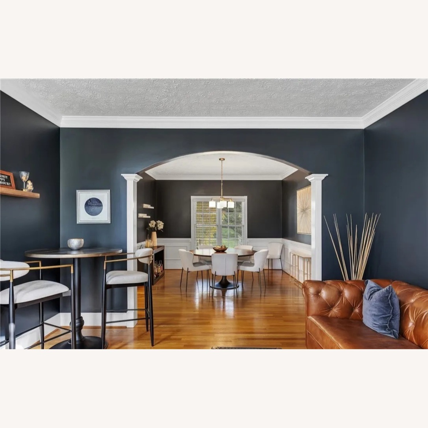 Pottery Barn Chesterfield Roll Arm Leather Sofa - image-2