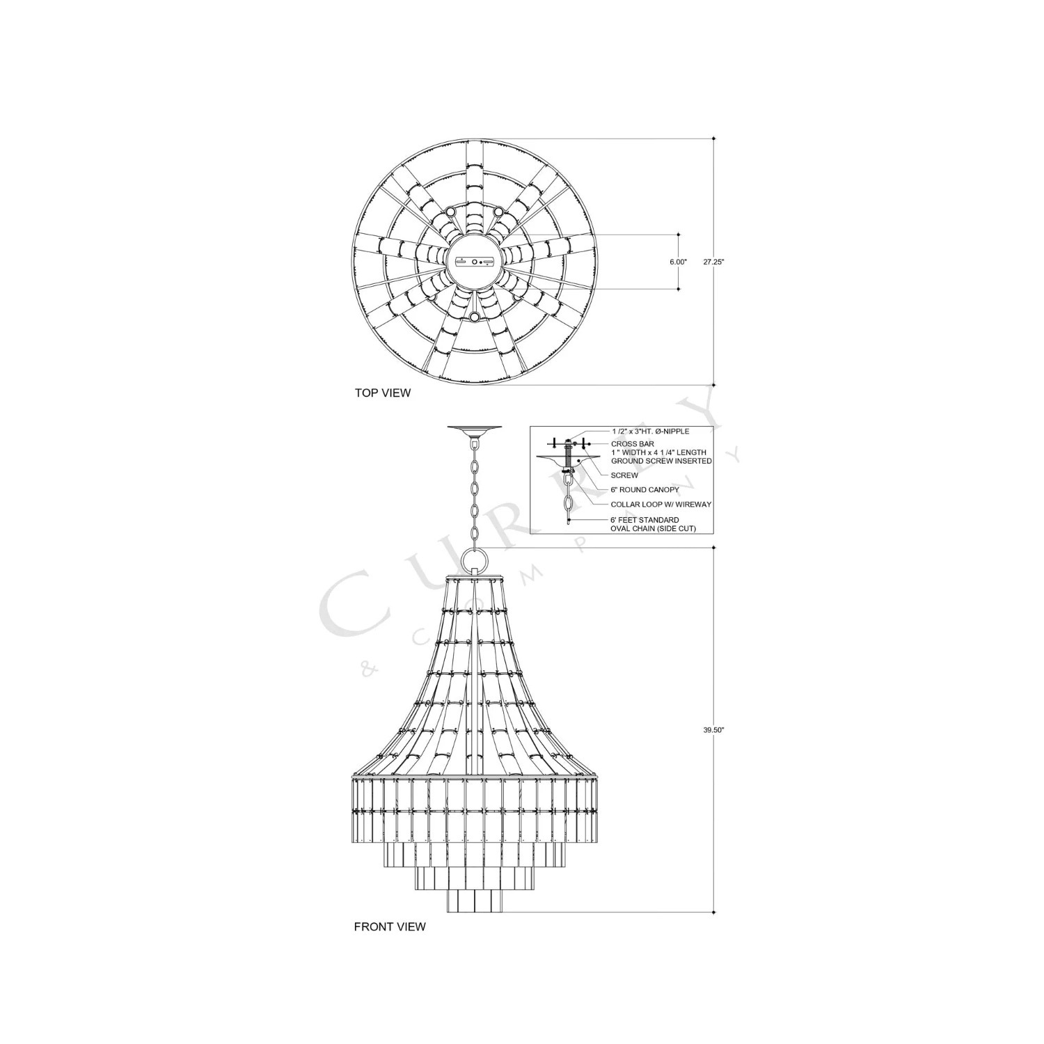 Currey & Company Green Vintner Chandelier - image-3