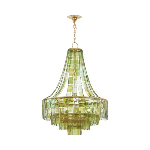Used Currey & Company Green Vintner Chandelier for sale on AptDeco