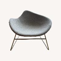AllModern Light Grey Round Accent Chair