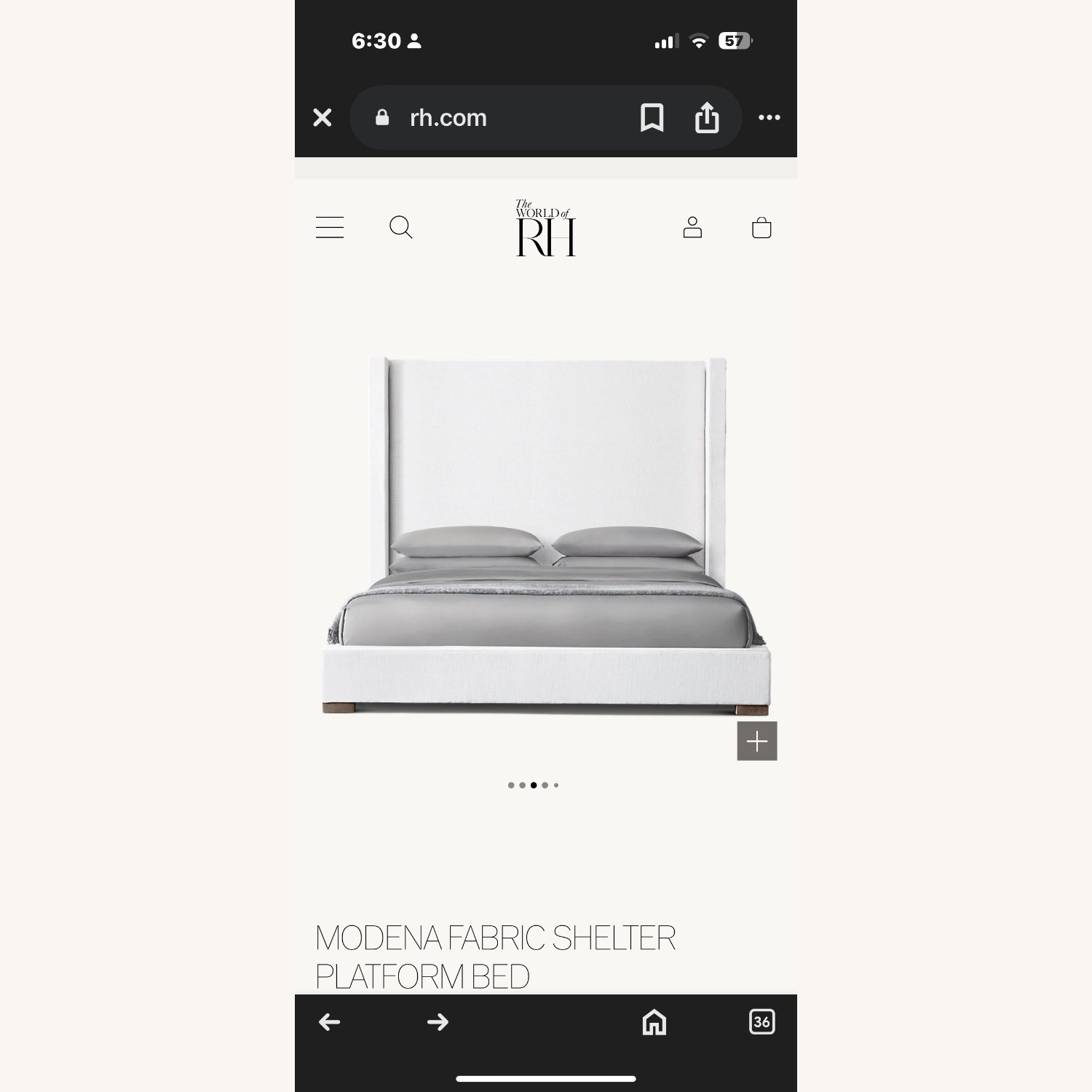 Restoration Hardware Modena Bed - image-1