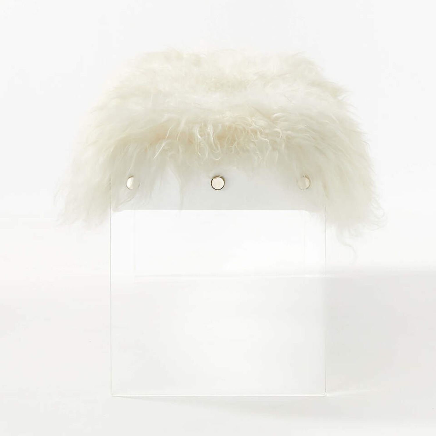 CB2 Acrylic Sheepskin Bench - image-9