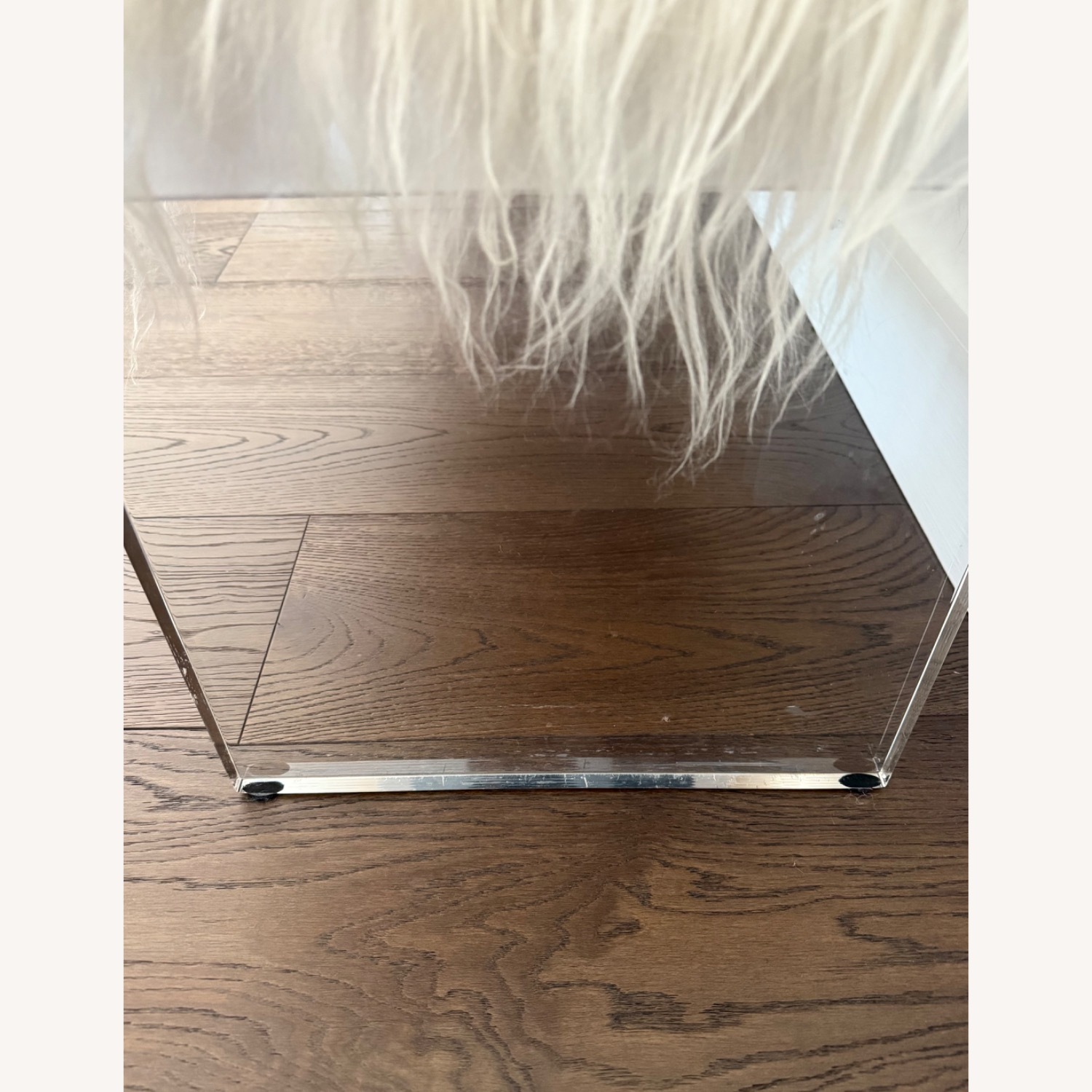 CB2 Acrylic Sheepskin Bench - image-3