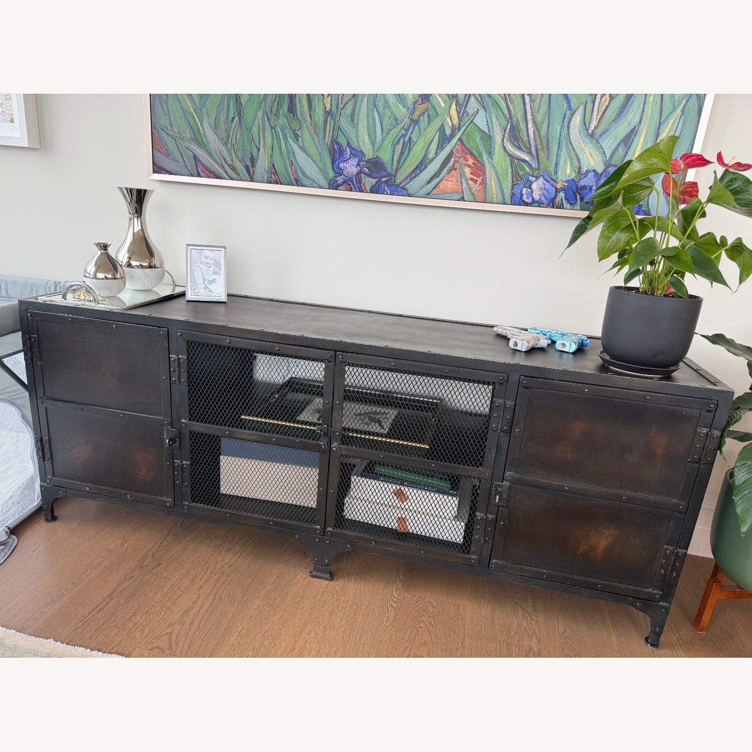 Restoration Hardware Industrial Tool Chest 4-Door Media Console - image-1