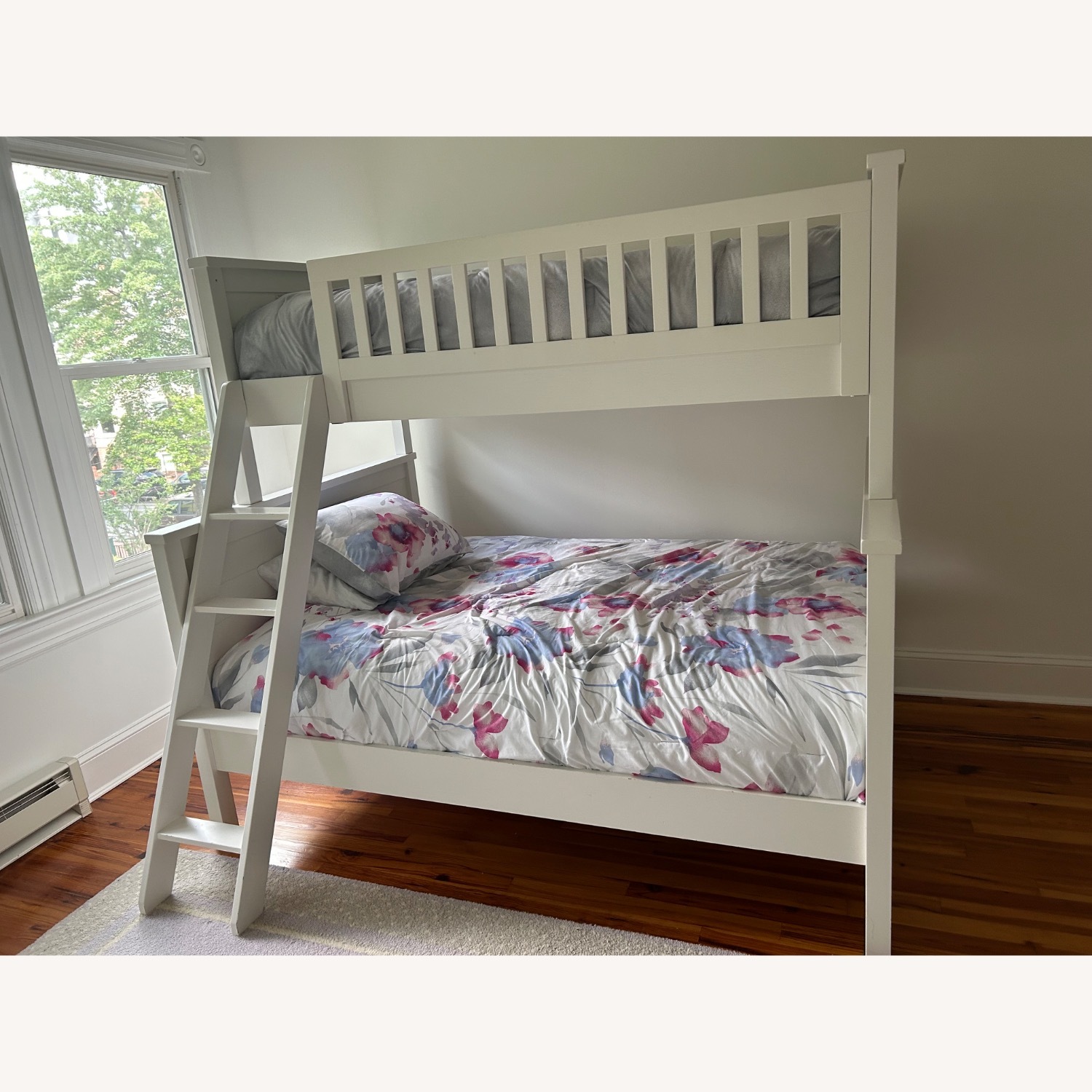 Pottery Barn White Twin-Over-Full Bunk Bed - image-2