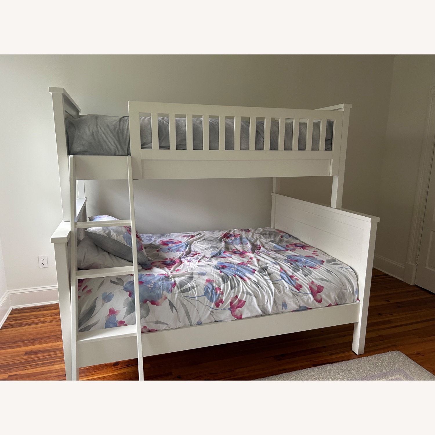 Pottery Barn White Twin-Over-Full Bunk Bed - image-1