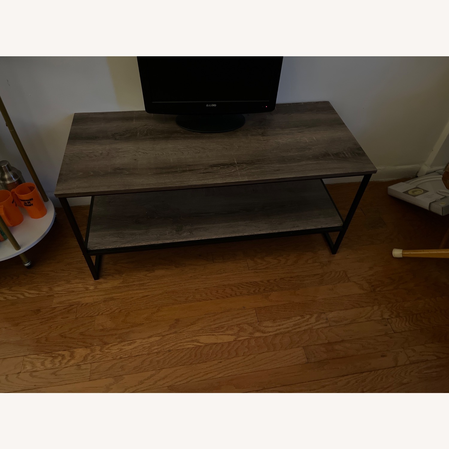 Light Gray Wooden Coffee Table - image-1