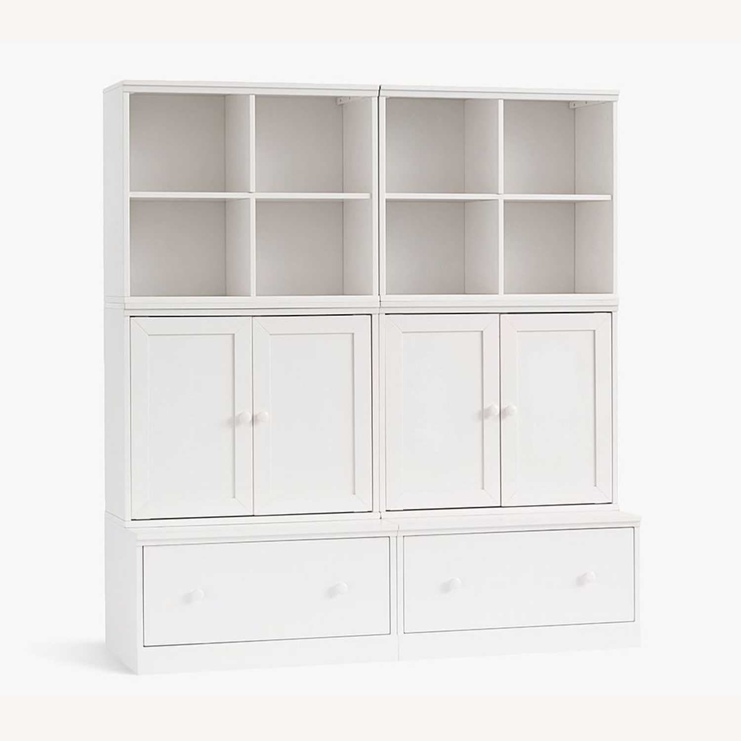 Pottery Barn White Cabinet Wall Storage System - image-4