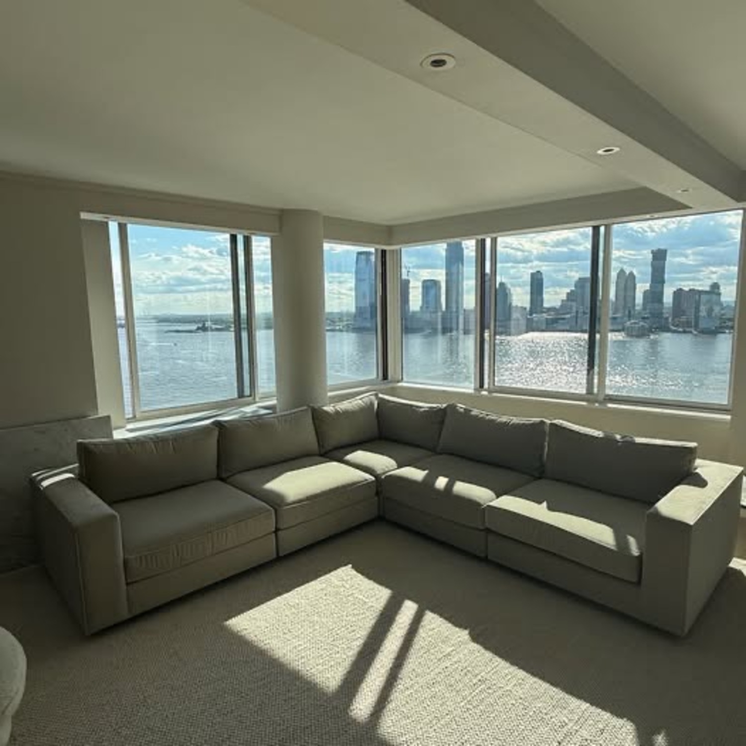 Restoration Hardware Sofa in Dove Velvet - image-1