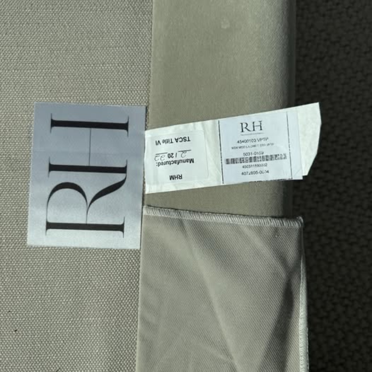 Restoration Hardware Sofa in Dove Velvet - image-5