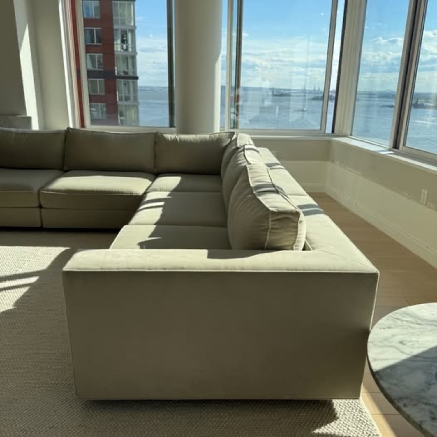 Restoration Hardware Sofa in Dove Velvet - image-3