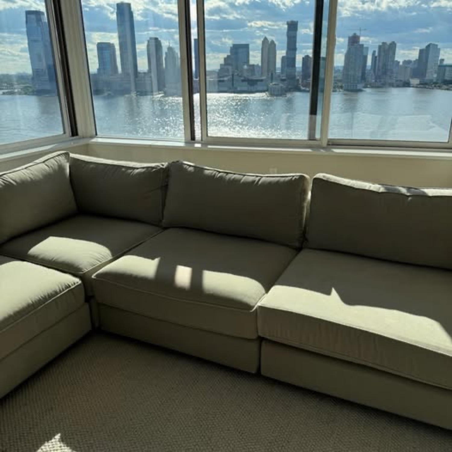 Restoration Hardware Sofa in Dove Velvet - image-2