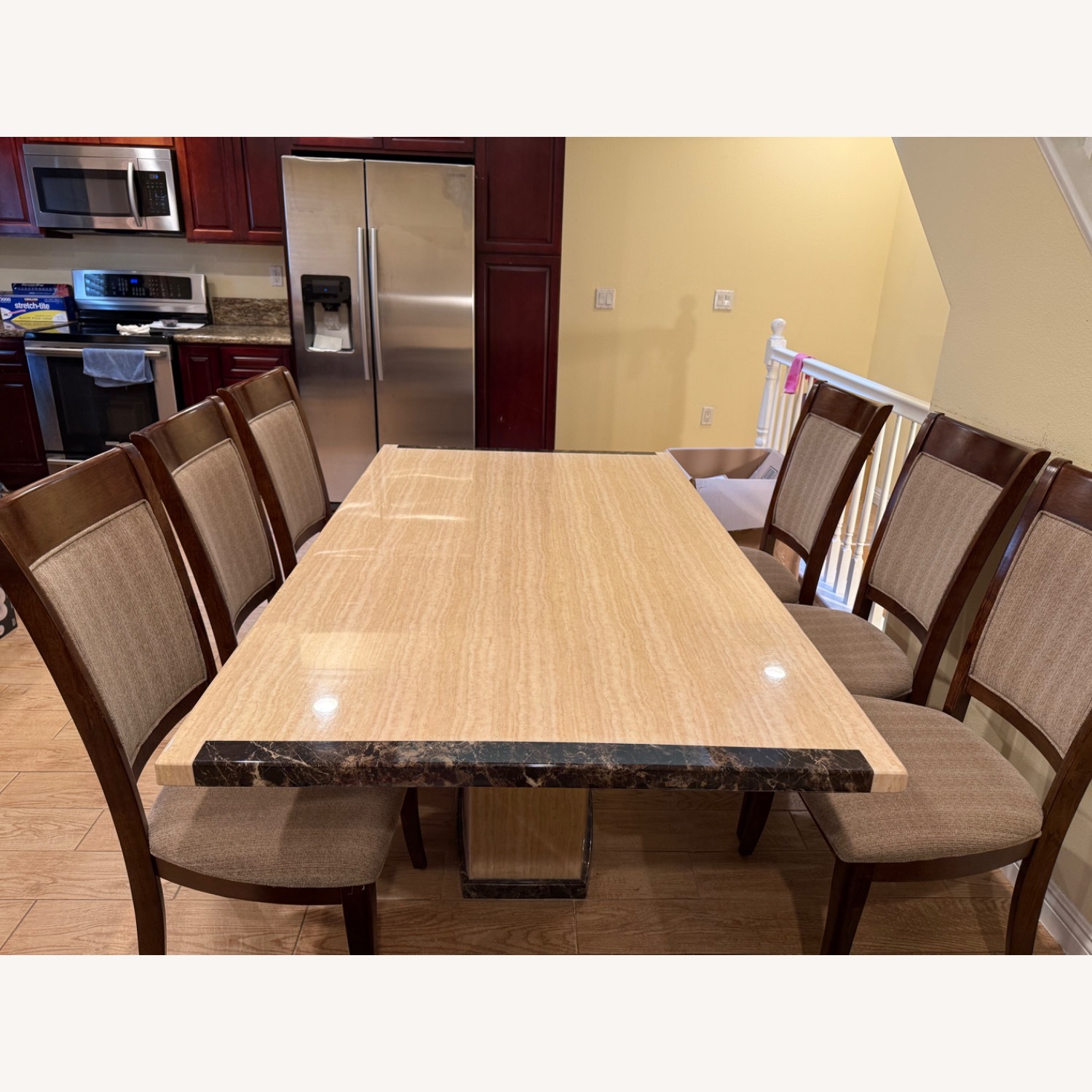 Marble Dining Table Set - image-1