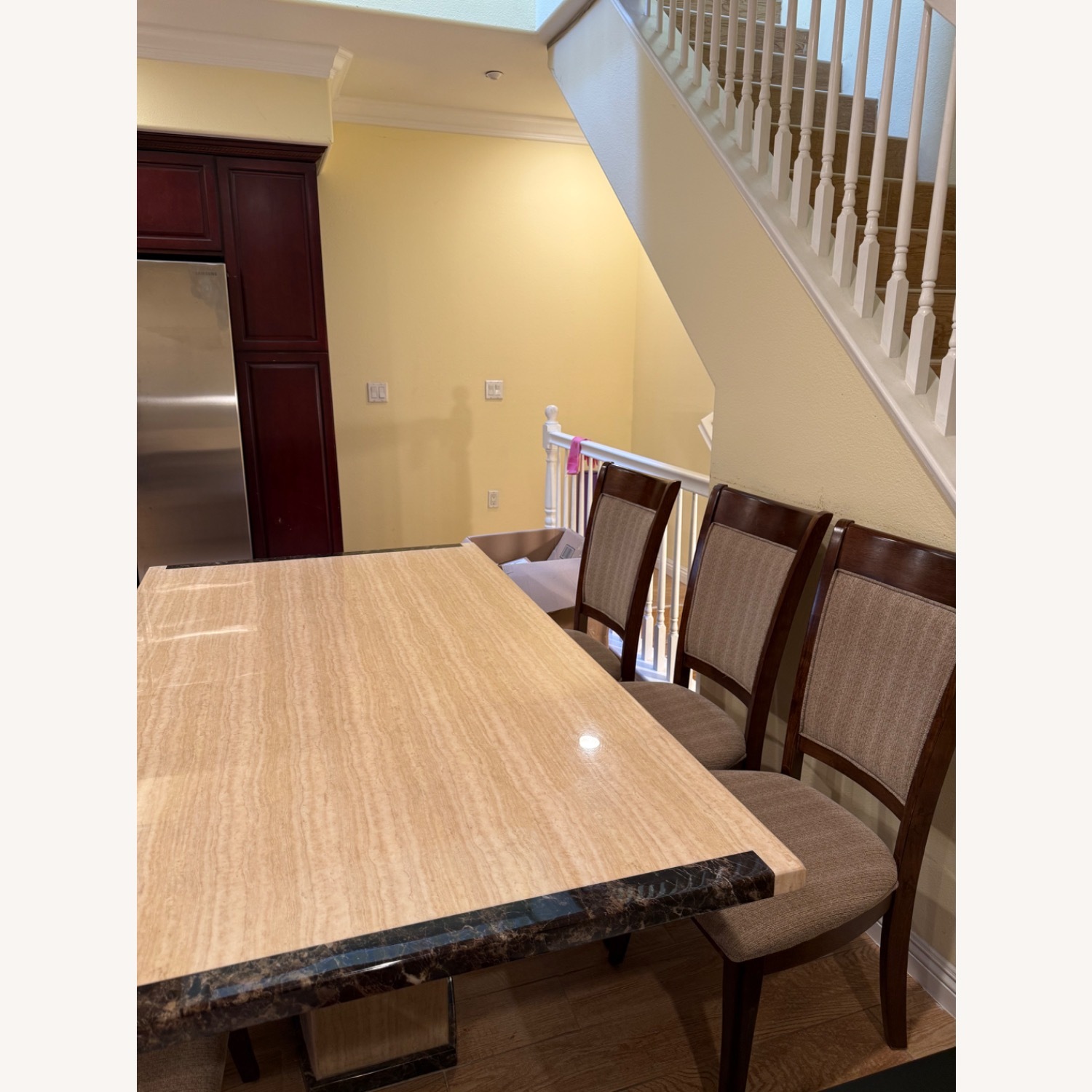 Marble Dining Table Set - image-2