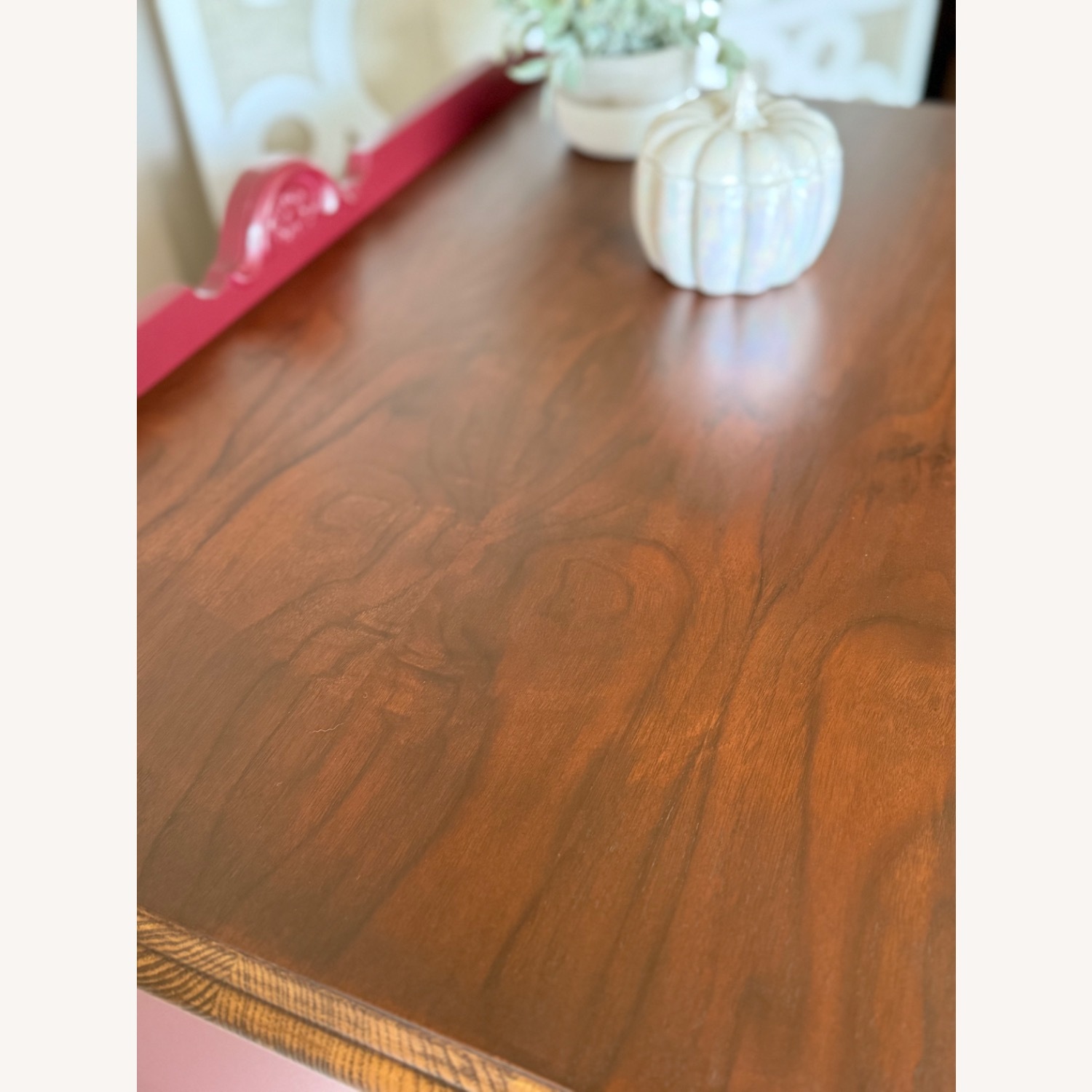 Painted Wine Red Antique Tallboy - image-5
