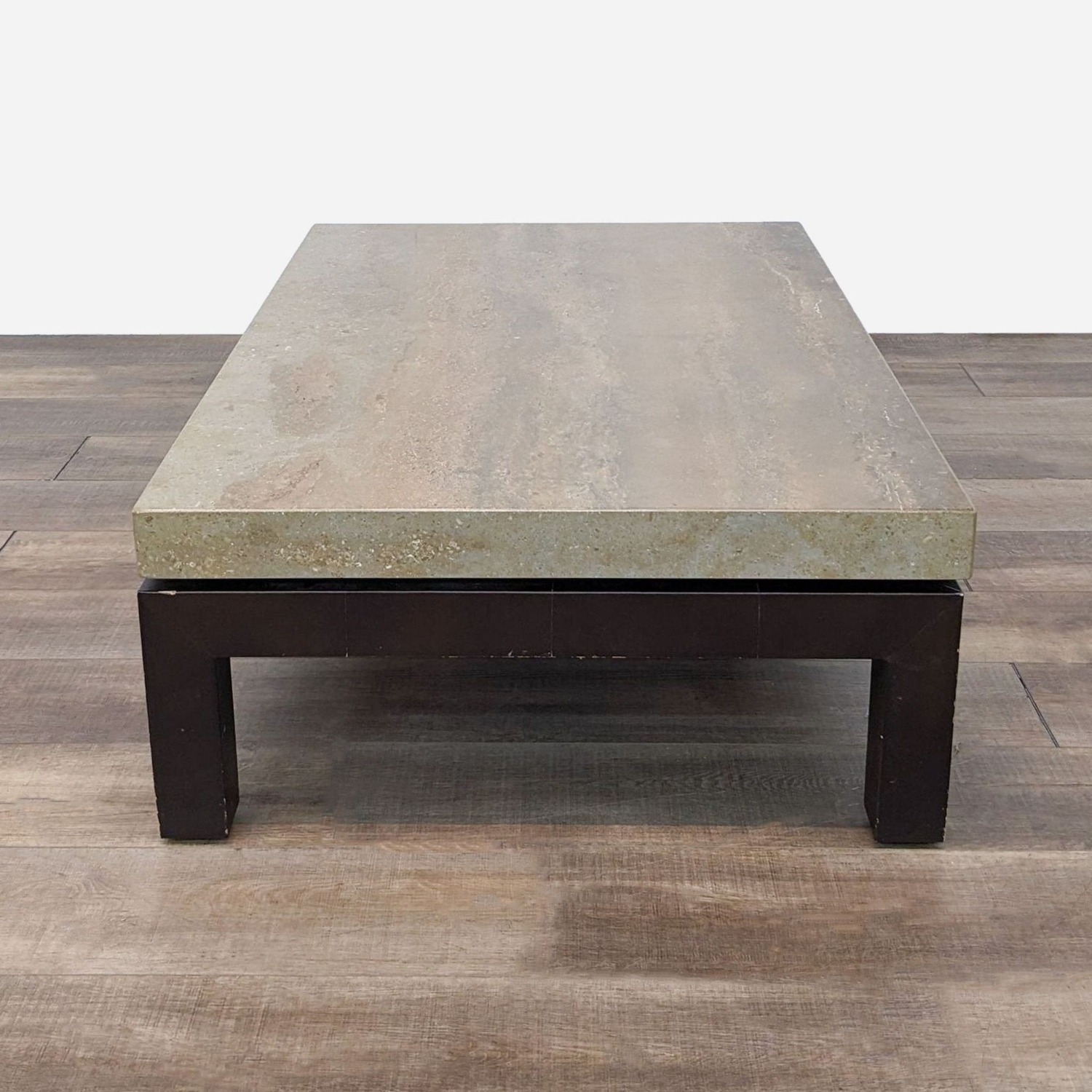 Stone International Travertine Top Coffee Table - image-4