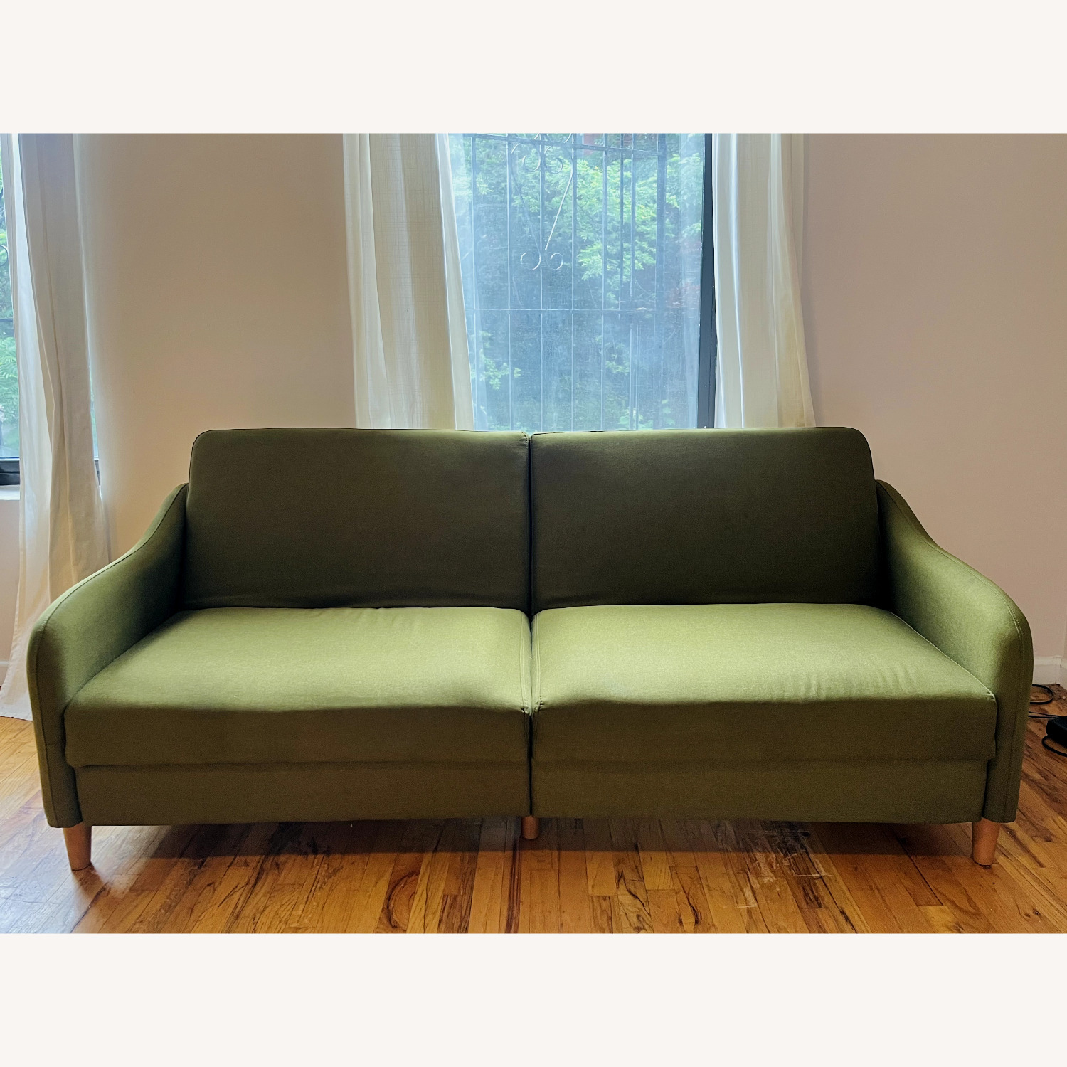 Aria 77" Round Arm Convertible Sofa - image-2