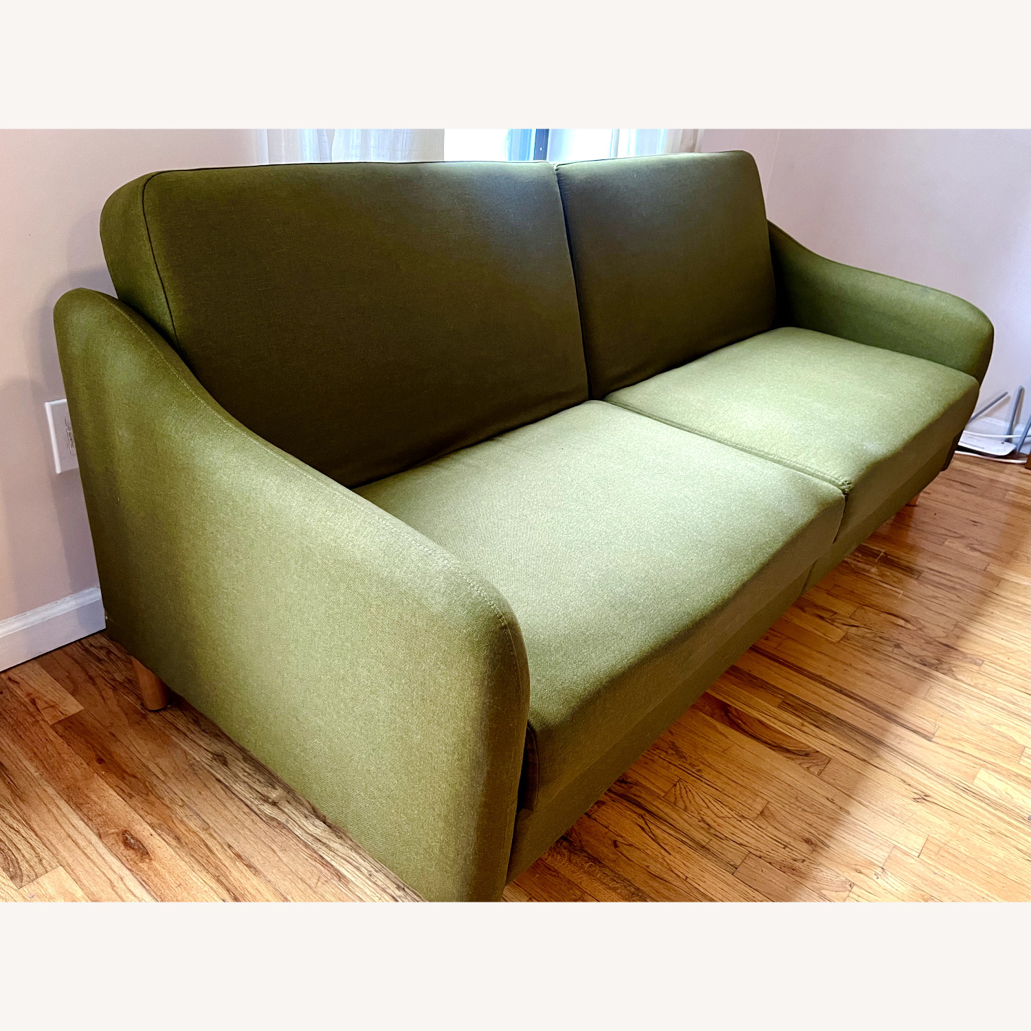 Aria 77" Round Arm Convertible Sofa - image-1