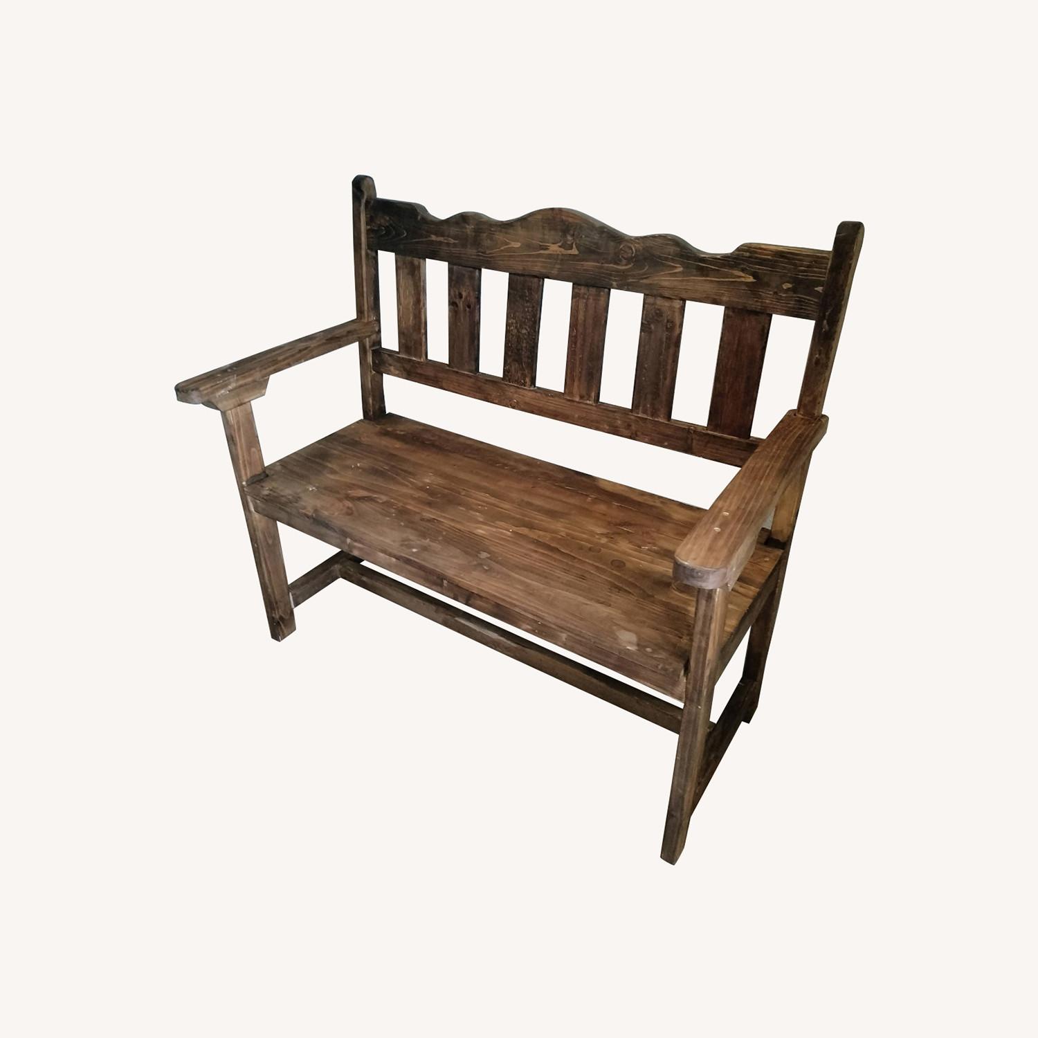 Rustic Wood Bench - image-0