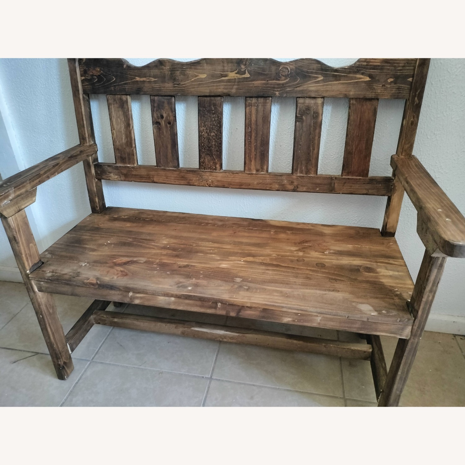 Rustic Wood Bench - image-2