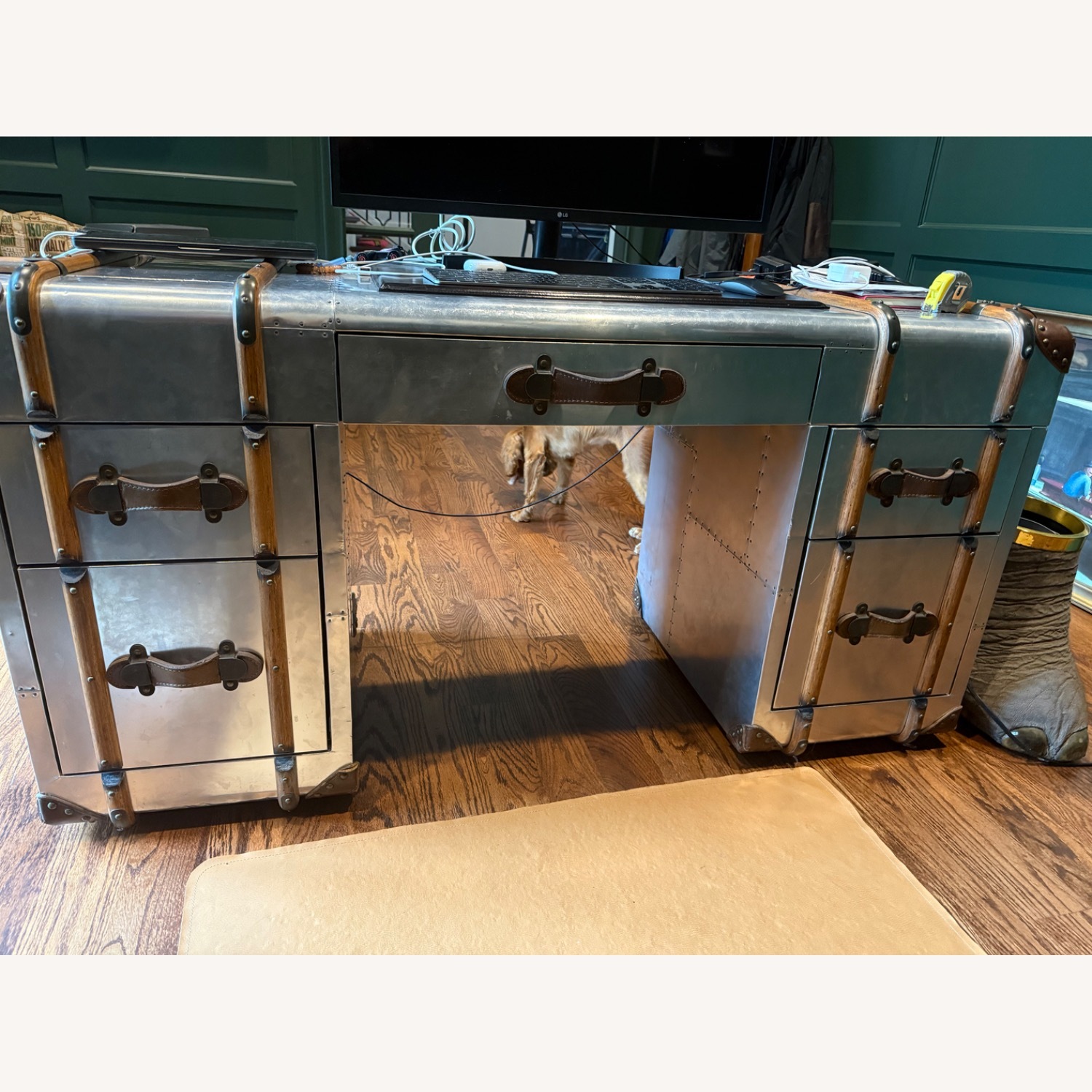 Restoration Hardware Antique Study Desk - image-1